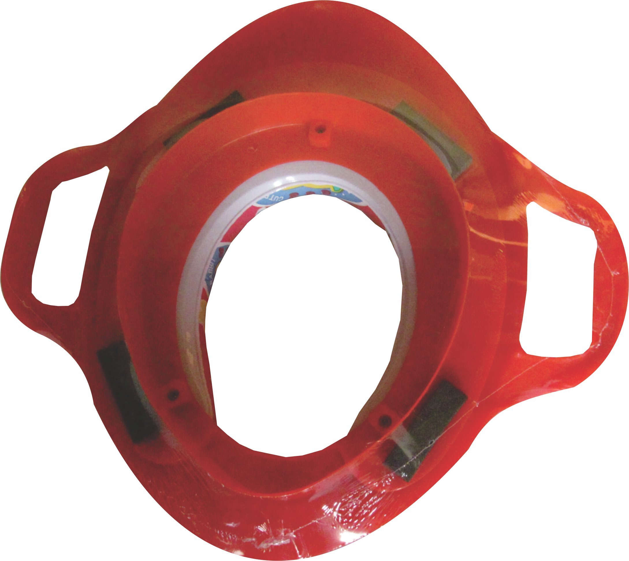Pihu Enterprises Soft Cusion Potty Trainer Comfortable Seat with Support Handle-Red 1