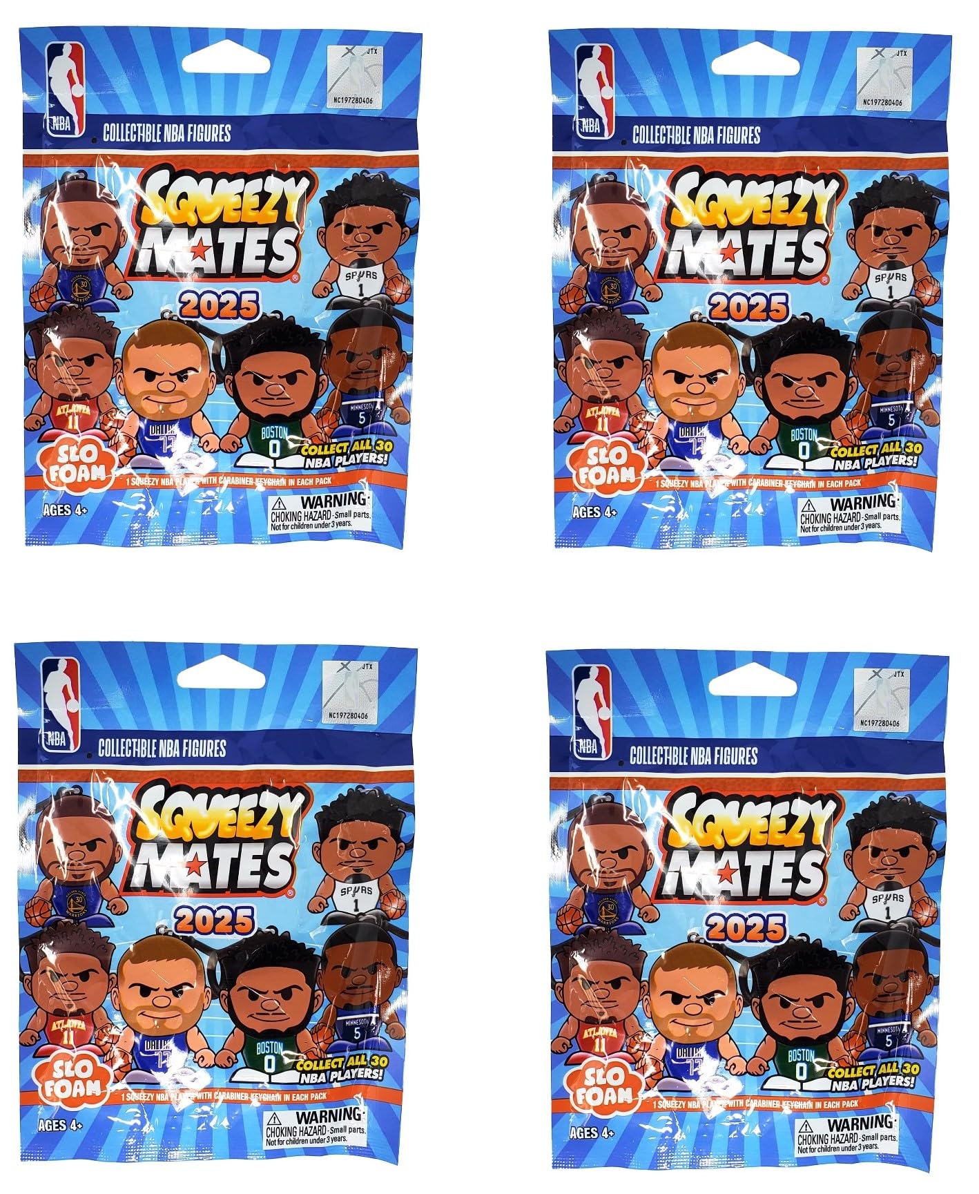 Amazon.com: Party Animal - 4 Pack Bundle - Squeezymates NBA