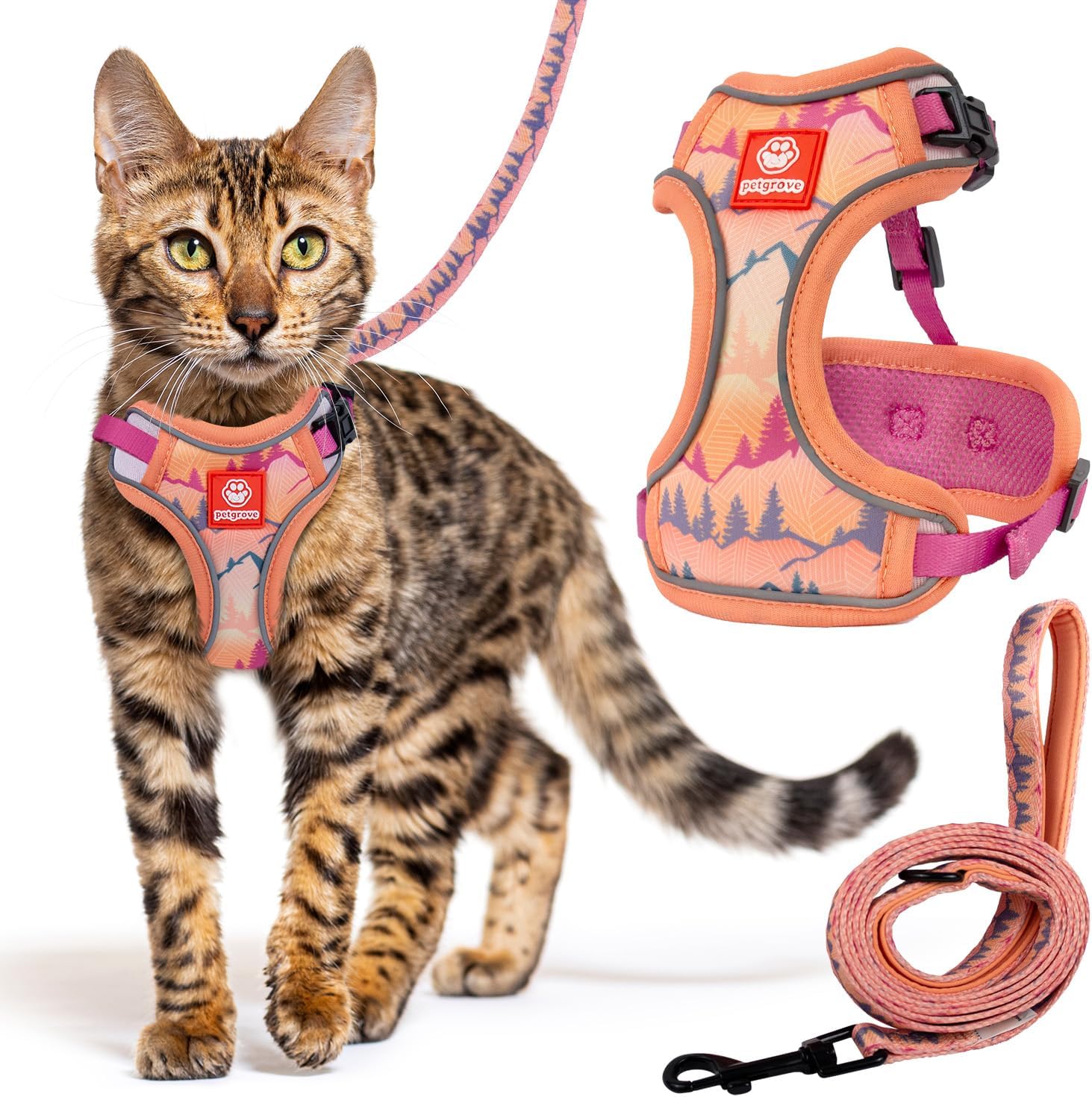 Mynwood Cat Jacket/Harness Blue Adult Cat Pet Supplies