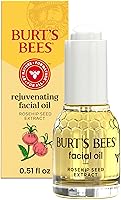 Vista 1 de Burt's Bees Aceite Facial Gua Sha con Extracto de Semilla de Rosa Mosqueta, Reduce la Apariencia de Líneas Finas y Arrugas, Uso con Rodillo de Hielo