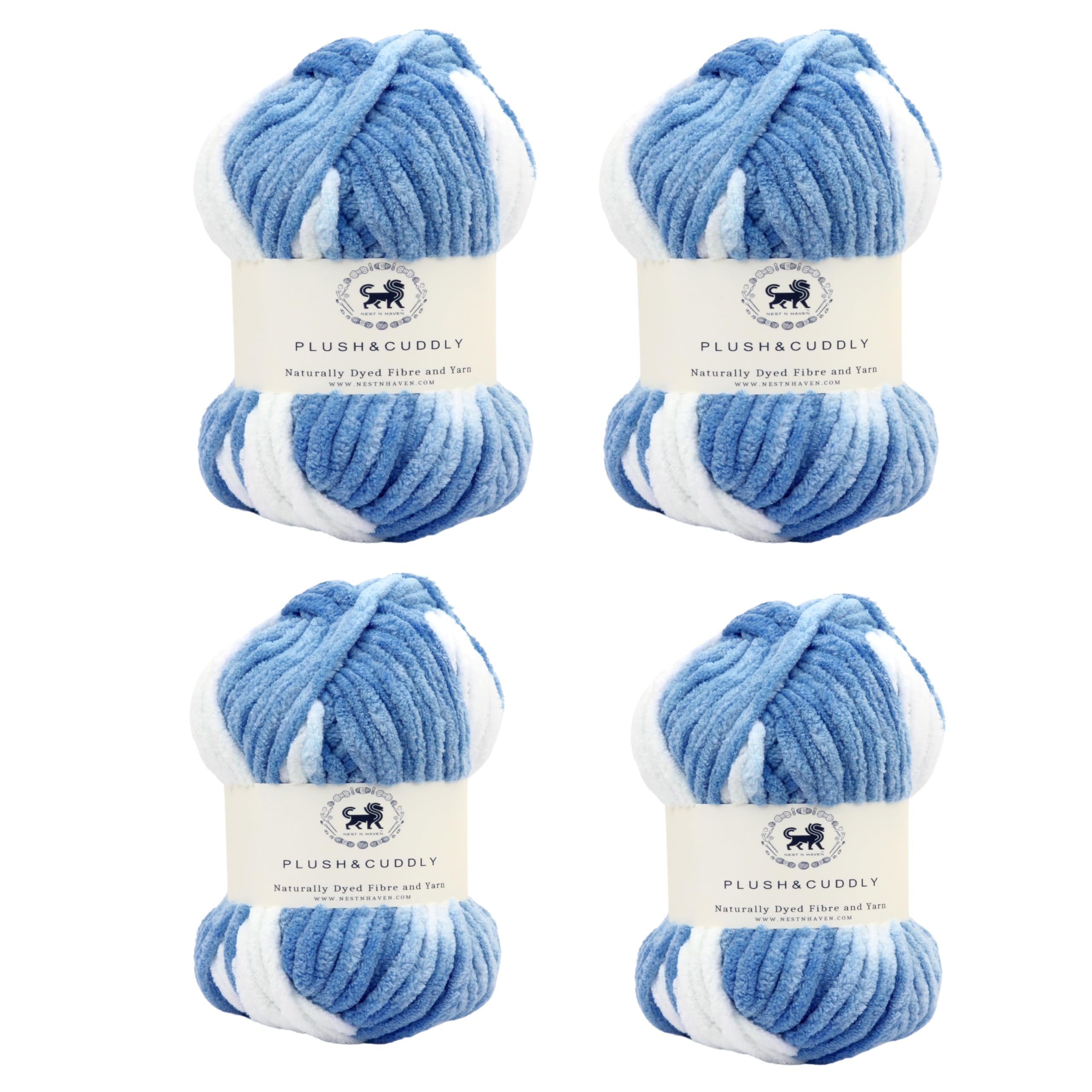 NESTNHAVEN, Plush & Cuddly, Chenille Yarn Supersoft Hand Knitting and Crochet Wool, 400 Grams (4Balls / 100 Gram Each) Multi Colour Ball for Craft, Babywear, Baby Blankets, 5 Bulky (Multicolour 4) (B0CRQ8BF1S) Amazon Price History, Amazon Price Tracker