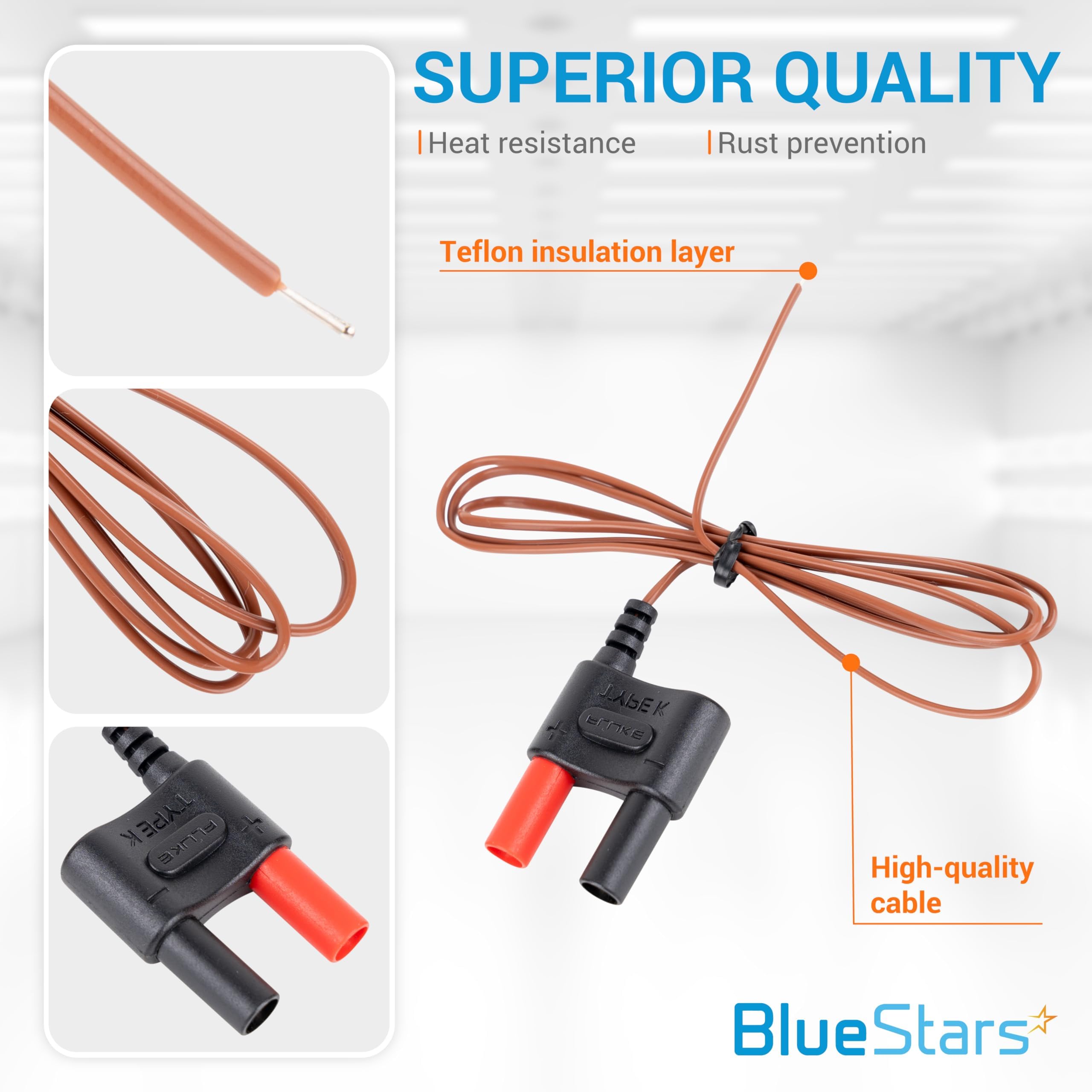 BlueStars 80BK-A Type K Thermocouple, Temperature Bead Probe Compatible with Clamp Meters, Fluke Multimeter F17B+ F116C F87-V F28LL F179 F287 F289 F189 — Amazon image 3
