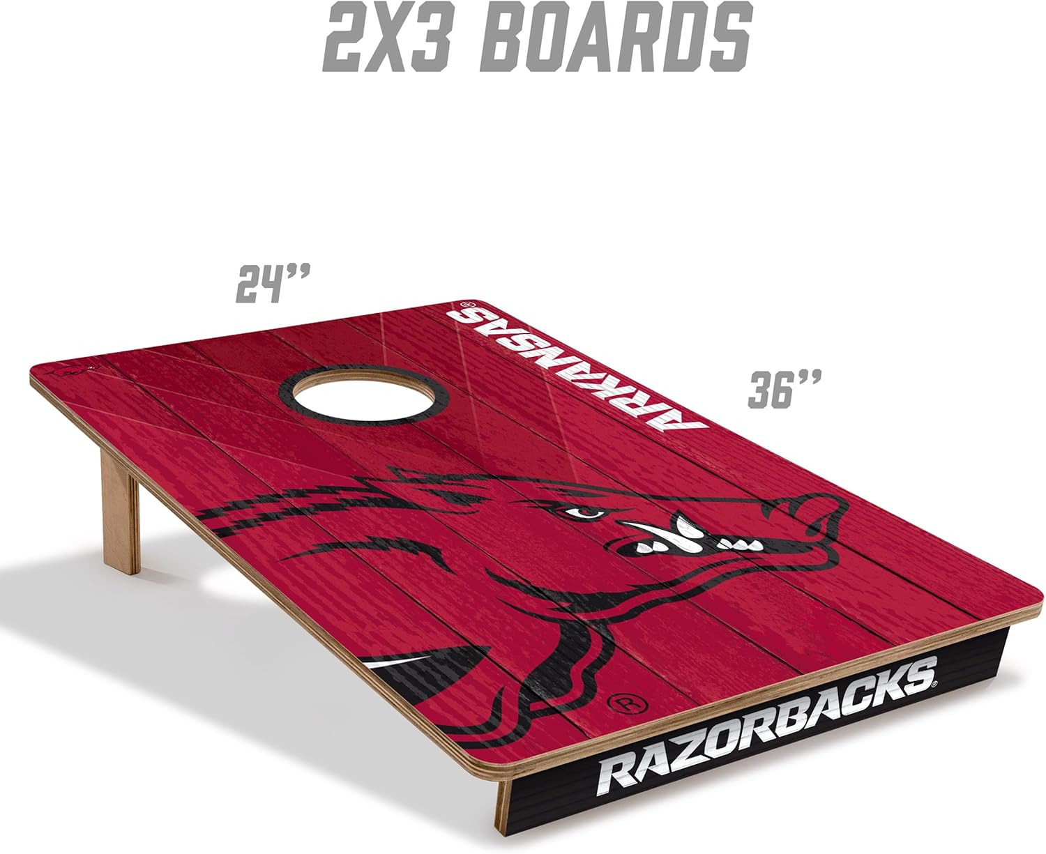 YouTheFan NCAA 2’ x 3’ Wood Cornhole Game with Logo Bags