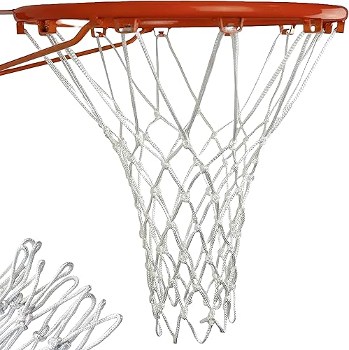 Massiel Red de baloncesto Redes de baloncesto resistentes al aire libre, todo tipo de clima, anti látigo de 12 bucles, repuesto de red estándar