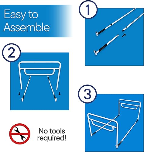 Miniatura 6 de Asidero de cama RMS, altura ajustable de cama, asidero de mano para cama, se ajusta a tamaño King, Queen, matrimonial e individual, 1