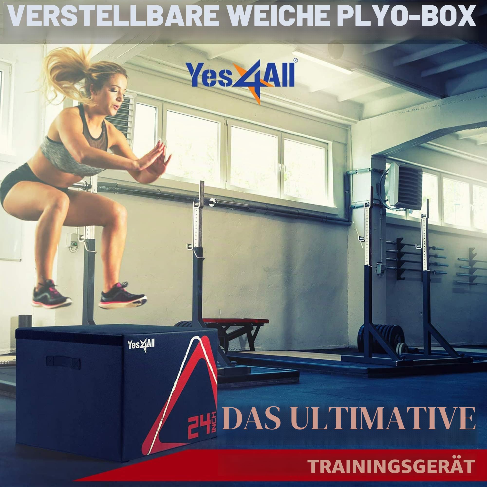 Yes4All 3 in 1 Foam Plyo Box, Plyometric Box Platform for Jump Training, MMA & Conditioning