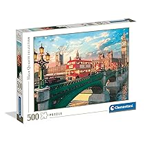 Clementoni – Puzzle 500 Pezzi per Adulti e Ragazzi, Collection, Tema Ponte di Westminster, Idea Regalo Uomo e Donna, Made in Italy, 49×36 cm, 35569