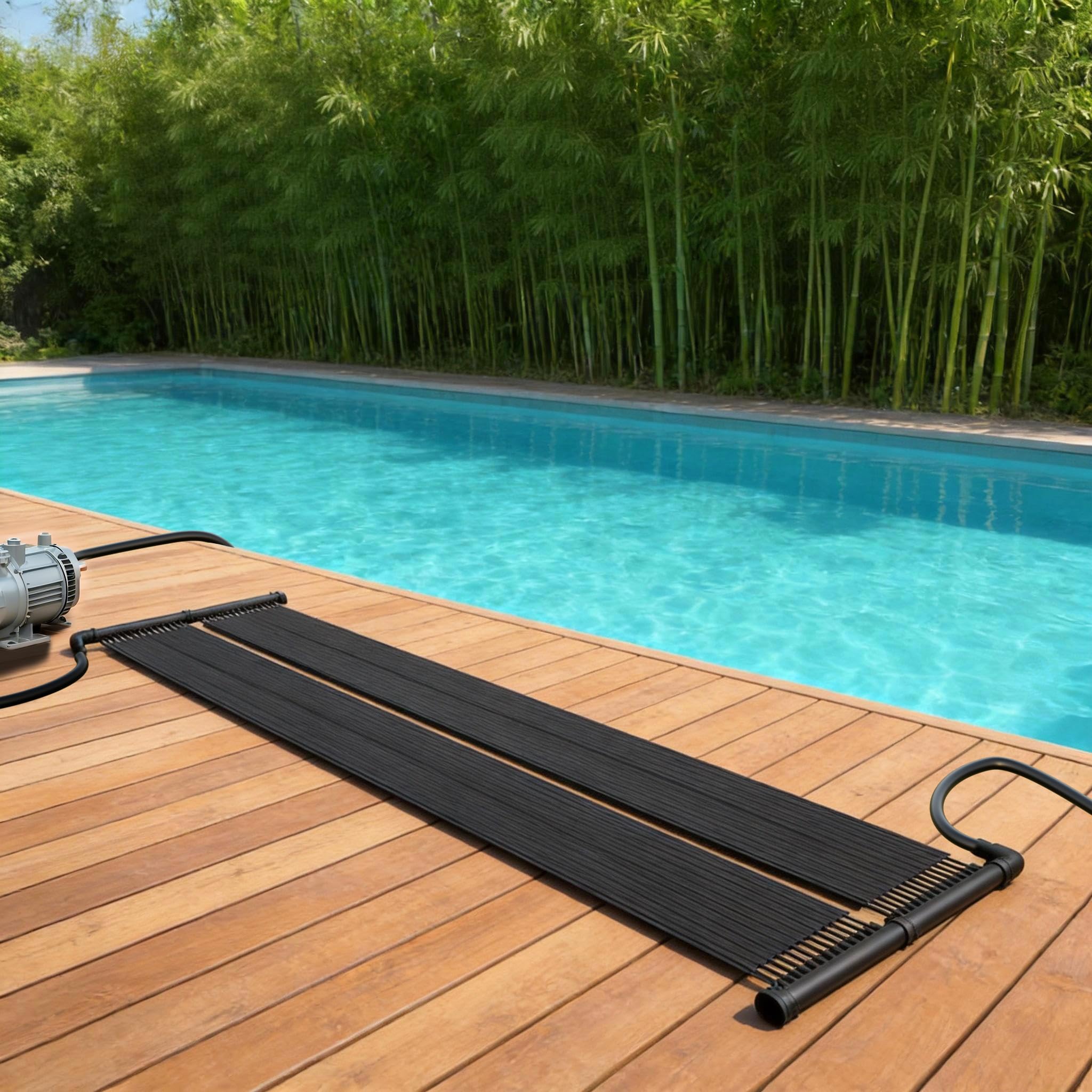 UISEBRT Riscaldatore solare per piscina 300x70 cm, riscaldamento solare per piscina, acqua calda, plastica resistente ai raggi UV, stuoia solare per riscaldamento di piscine e vasche da bagno