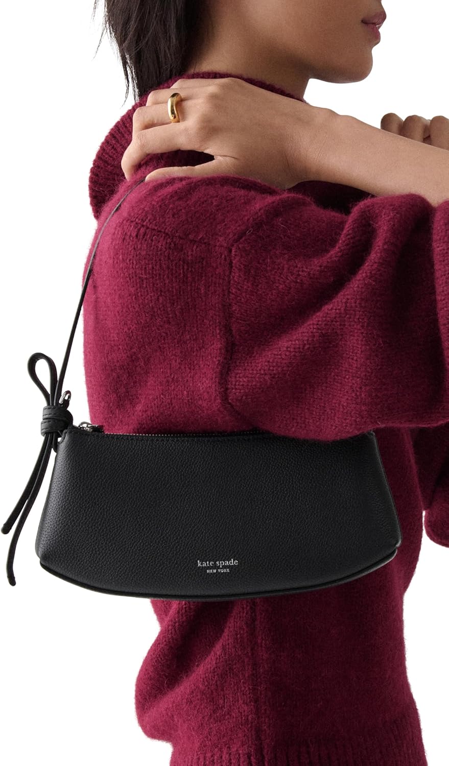 kate spade new york womens Loop Pebbled Leather Pochette - Image 4