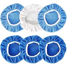 6Pcs Car Polisher Pads 9-10 Inches Microfiber Polishing Bonnet Pads Cover Car Buffer Bonnet Car Wax Polisher Kit
