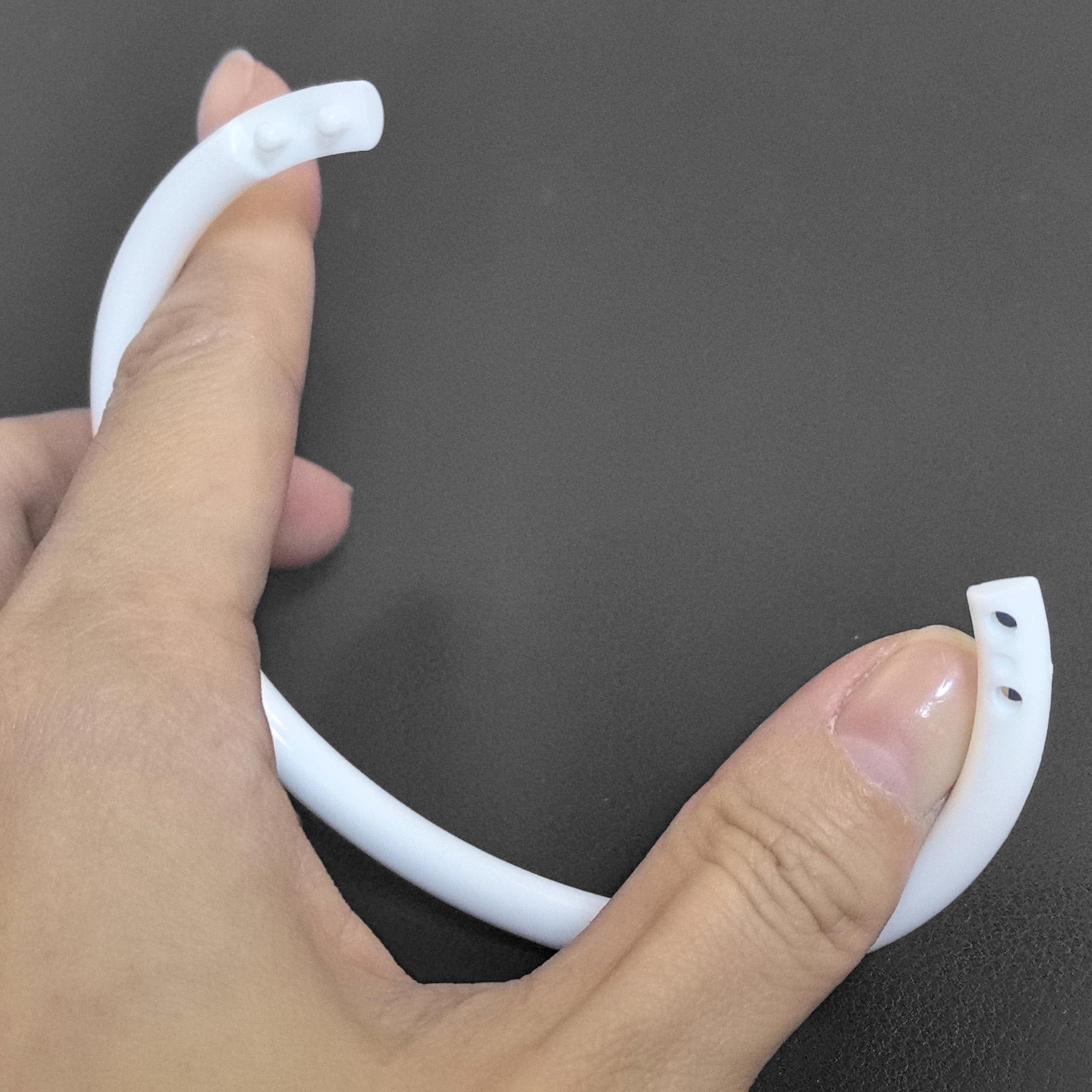 Lot de 12 Anneaux de Rideau de Douche, Crochets de Rideau de Douche en Plastique, Ronds décoratifs à Fermeture Facile à Clipser, Tringle de fenêtre de Salle de Bain (Blanc)