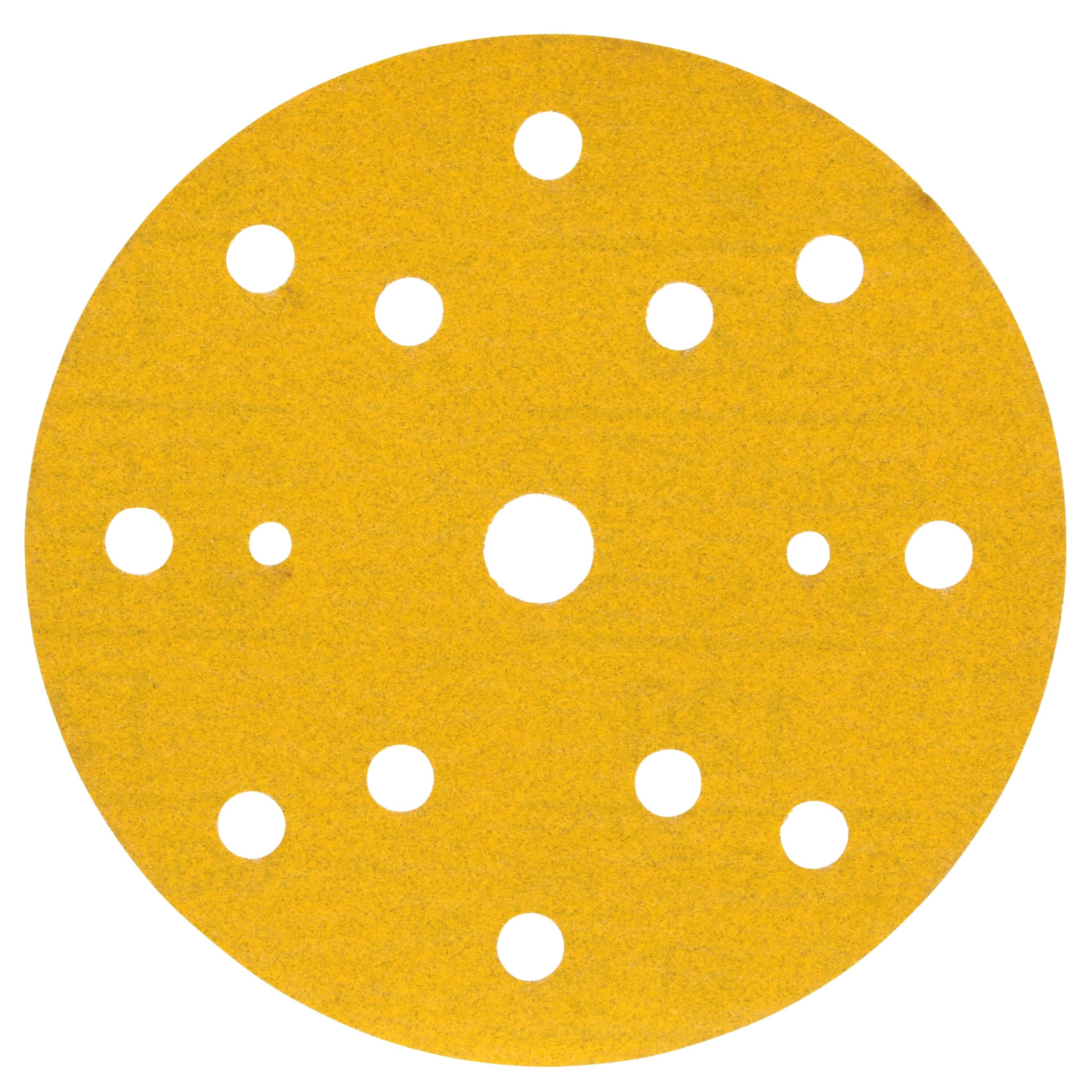 3M Hookit Disco abrasivo Gold 288U, 150 mm, 15 agujeros, 400, 51553 | reparar arañazo coche, quitar pintura coche, Preparacion de pintura, 100 por paquete