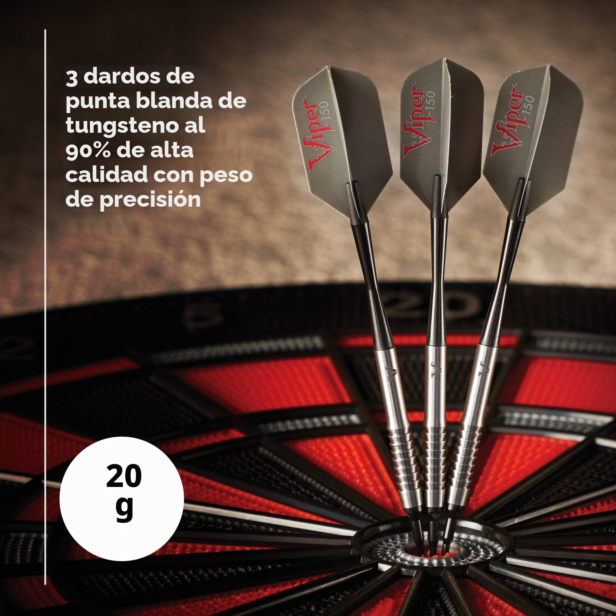Viper V-Factor - Dardos de Punta Suave de 90% tungsteno con Estuche de Almacenamiento/Viaje