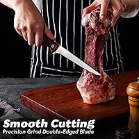 Vista 2 de TAN REN Cuchillo deshuesador para cortar carne, cuchillo de corte de pechuga de 5 pulgadas con funda