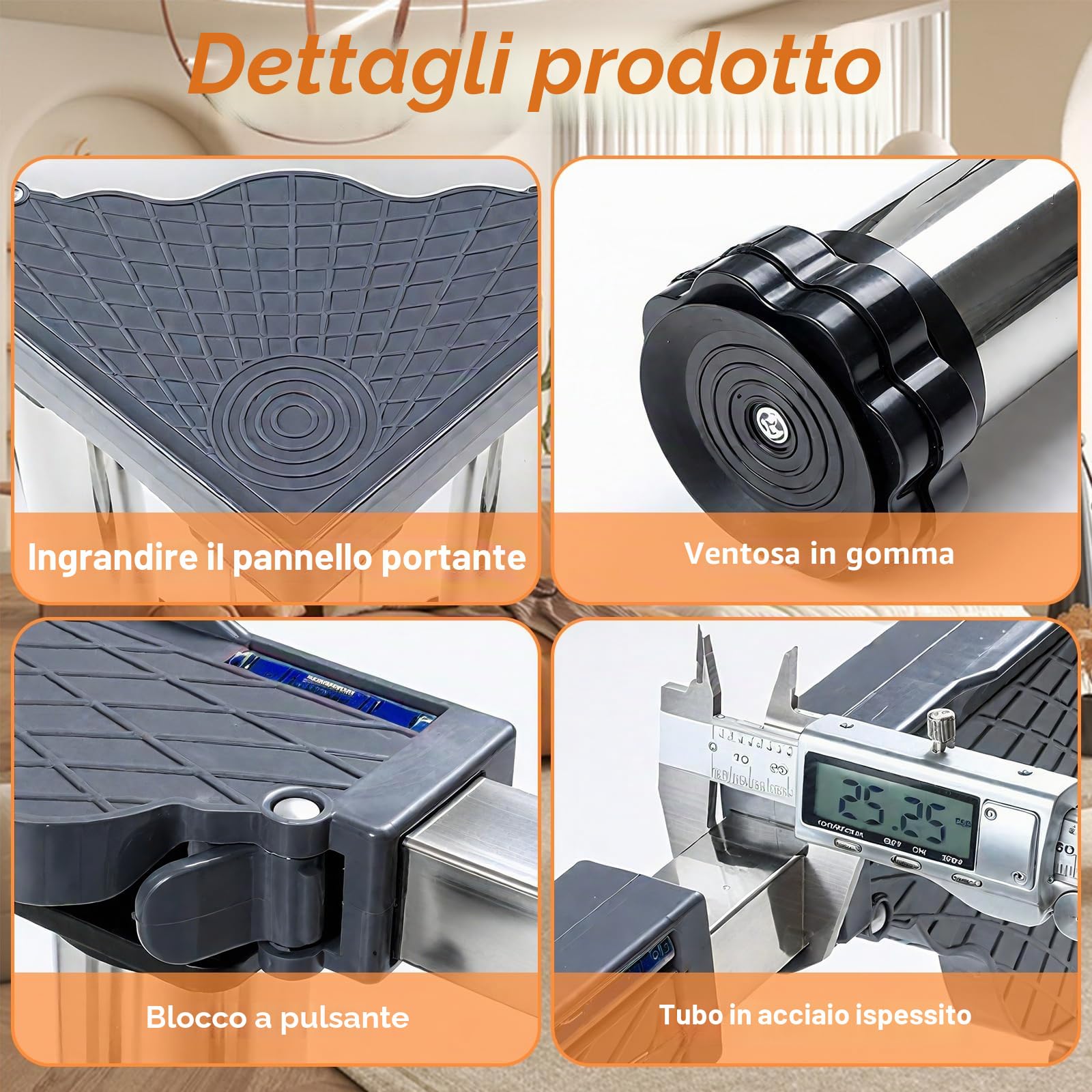 Base per Lavatrice con 4 Piedi Robusti Base - Rialzo per Lavatrice Max Belastung 300KG Supporto Universale Mobili da Cucina ed Elettrodomestici Statico Larghezza 40-60 cm