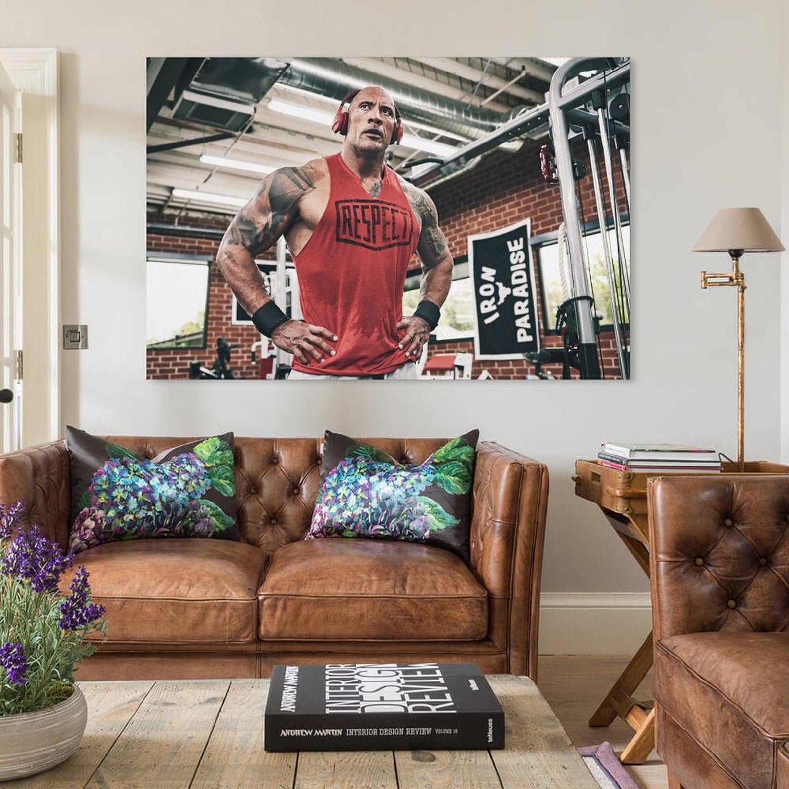 Amazon.co.jp: ジムのドウェイン・ジョンソンポスター1キャンバス