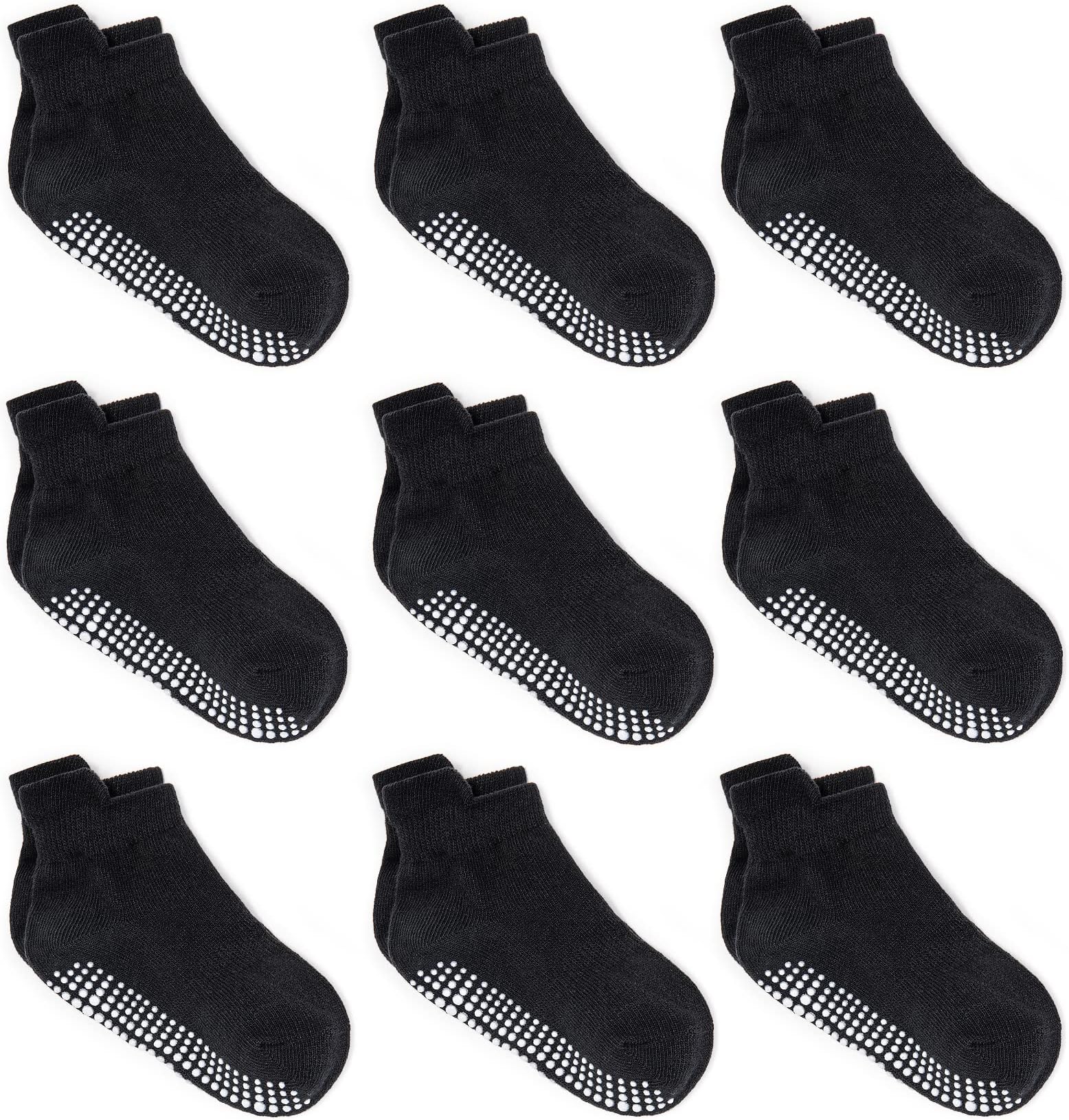 ZAPLESBaby Non Slip Grip Ankle Socks with Non Skid Soles for Infants Toddlers Kids Boys Girls
