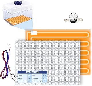 12V 13.5V RV Water Tank Heating Pad Battery Powered 18"x12" RV Holding Tank Heater Pad with Thermostat Up to 50 Gallons Fresh, Grey, Black Water Tank, for Camper, Trailer, Motorhome, Winterizing