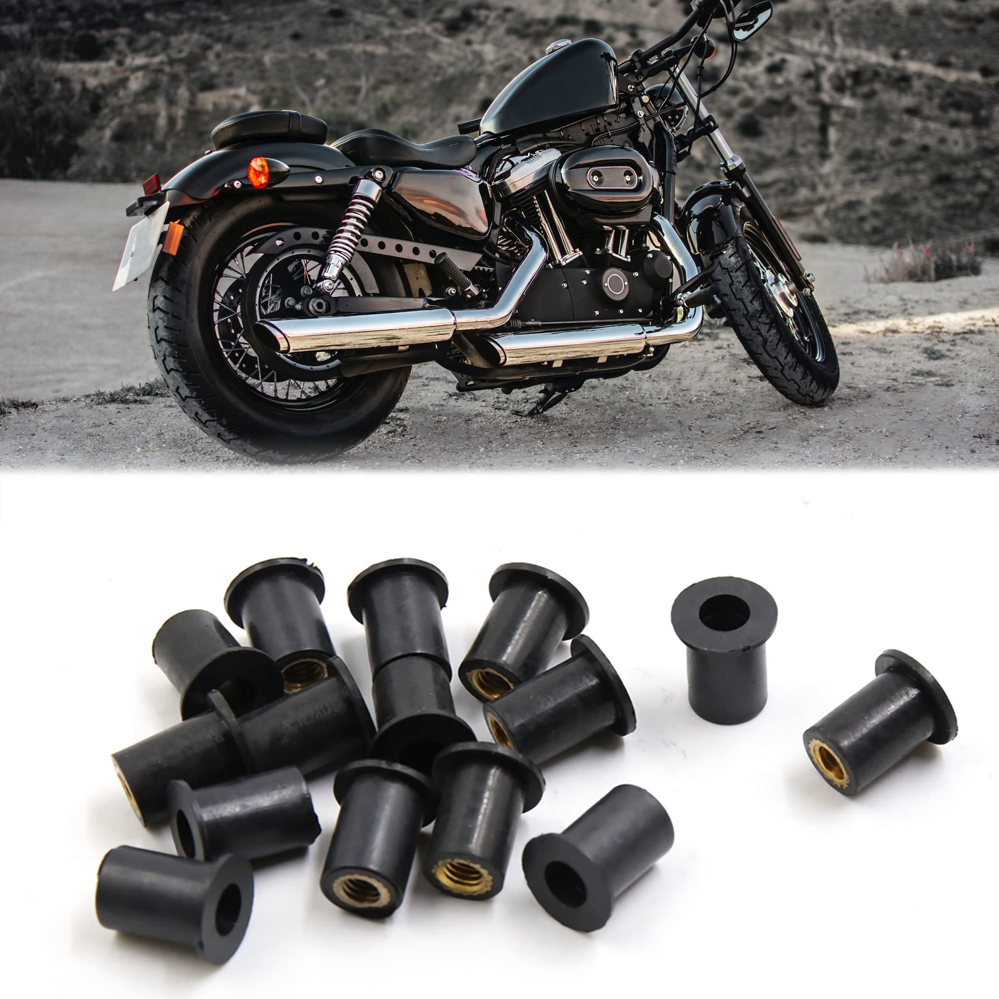Lot De 20 écrous Caoutchouc M4 Tanstic – Inserts Laiton, Néoprène, Pour Kayak, Bateau, Moto, étanchéité Et Anti-vibrations