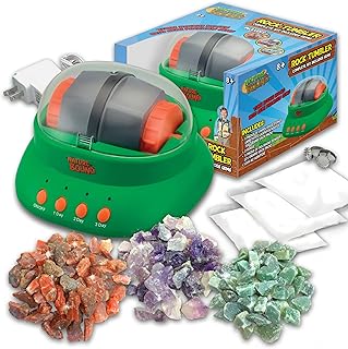 Nature Bound Starter Rock Tumbler Kit for Kids– Includes Rough Gemstones, Polishing Grits, Jewelry Fastenings, and Instructions – Great STEM Science Kit for The Future Geologist, Boys & Girls Ages 8+