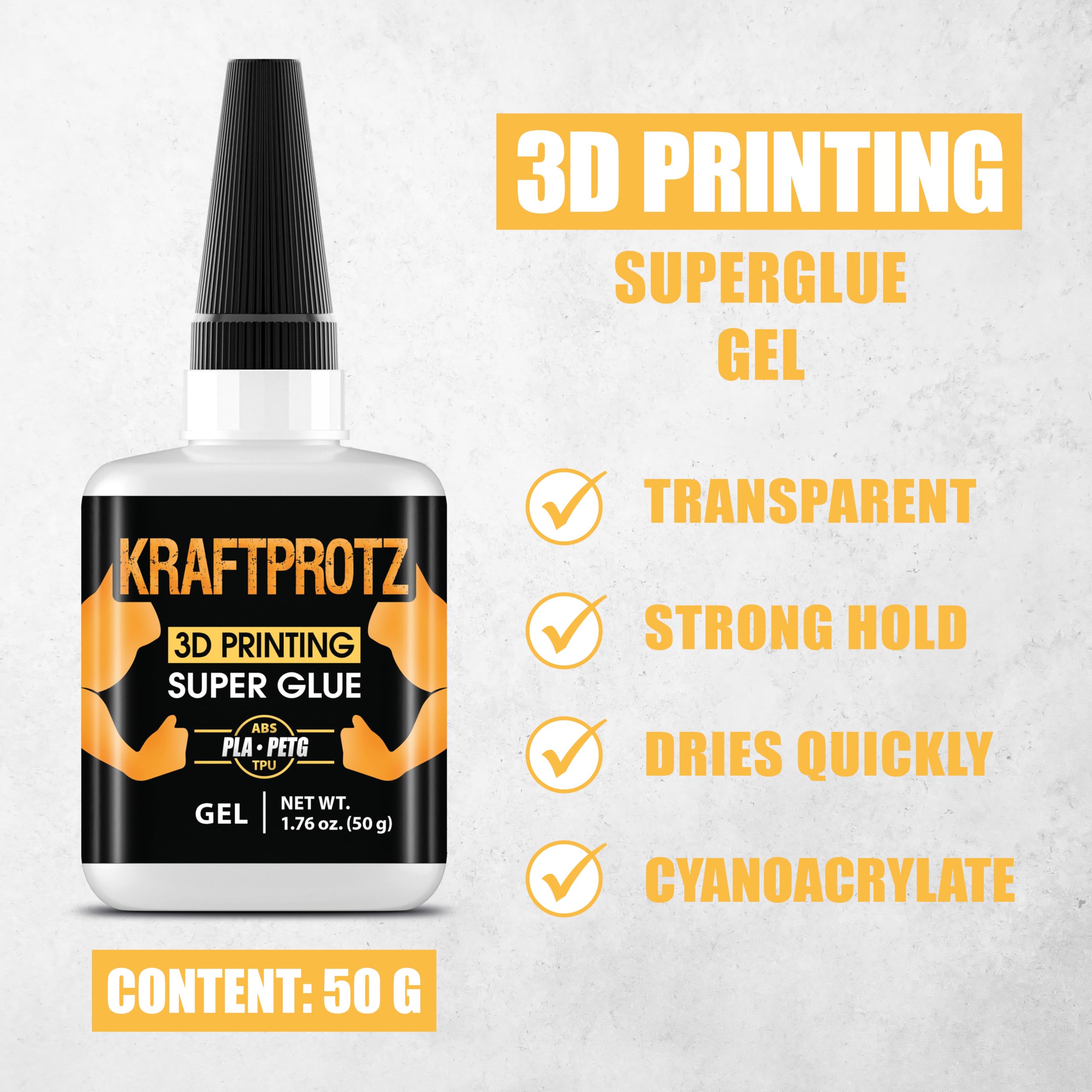 ARKA - Kraftprotz 3D Print 50 g Super Glue Extra Strong Ideal for