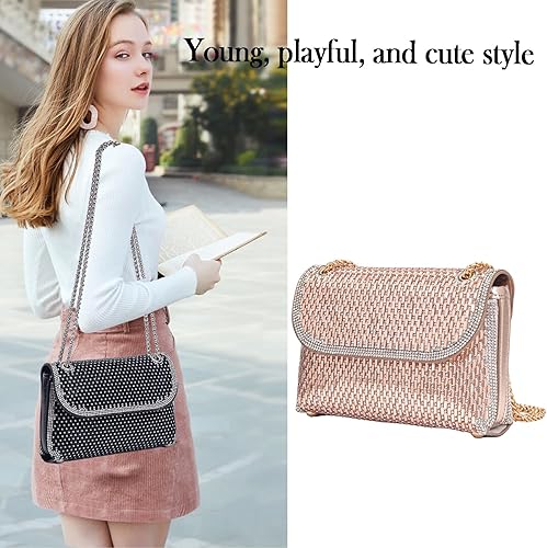 Miniatura 3 de Bolsos de hombro, bolsa cruzada, monederos, bolsos de mano con cristales de diamantes de imitación, bolsa de noche para mujer, bolso de mano con