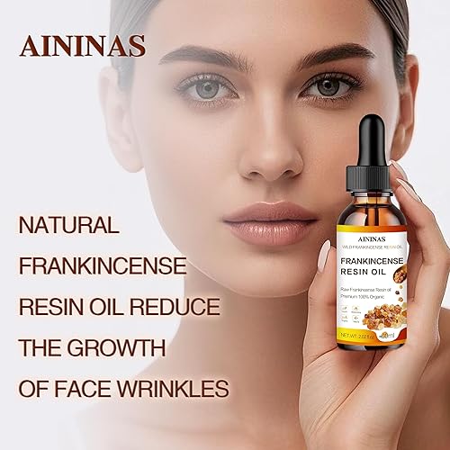 Miniatura 5 de AININAS Aceite facial de resina de incienso orgánico  Reduce líneas finas y arrugas, calma y repara la piel, hidratación profunda para rostro y