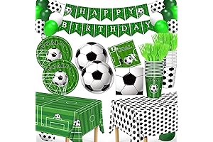 Celebrate Your Soccer Star: 143-Piece Soccer Party Decor Extravaganza