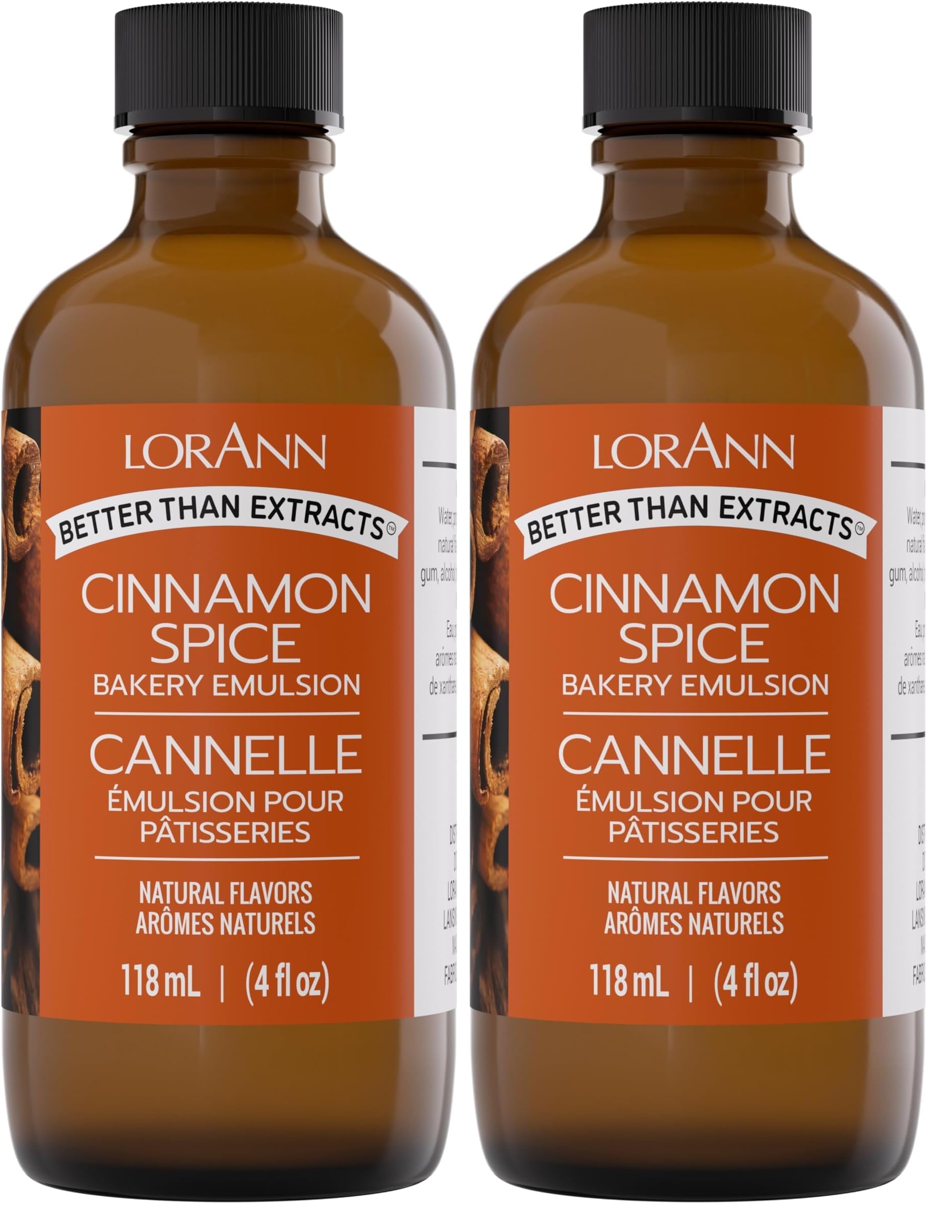 Lorann Oils Cinnamon Spice Bakery Emulsion: True Cinnamon Essence, Perfect for Enhancing Spiced Undertones in Baked Goods, Gluten-Free, Keto-Friendly, Cinnamon Extract Alternative for Your Kitchen