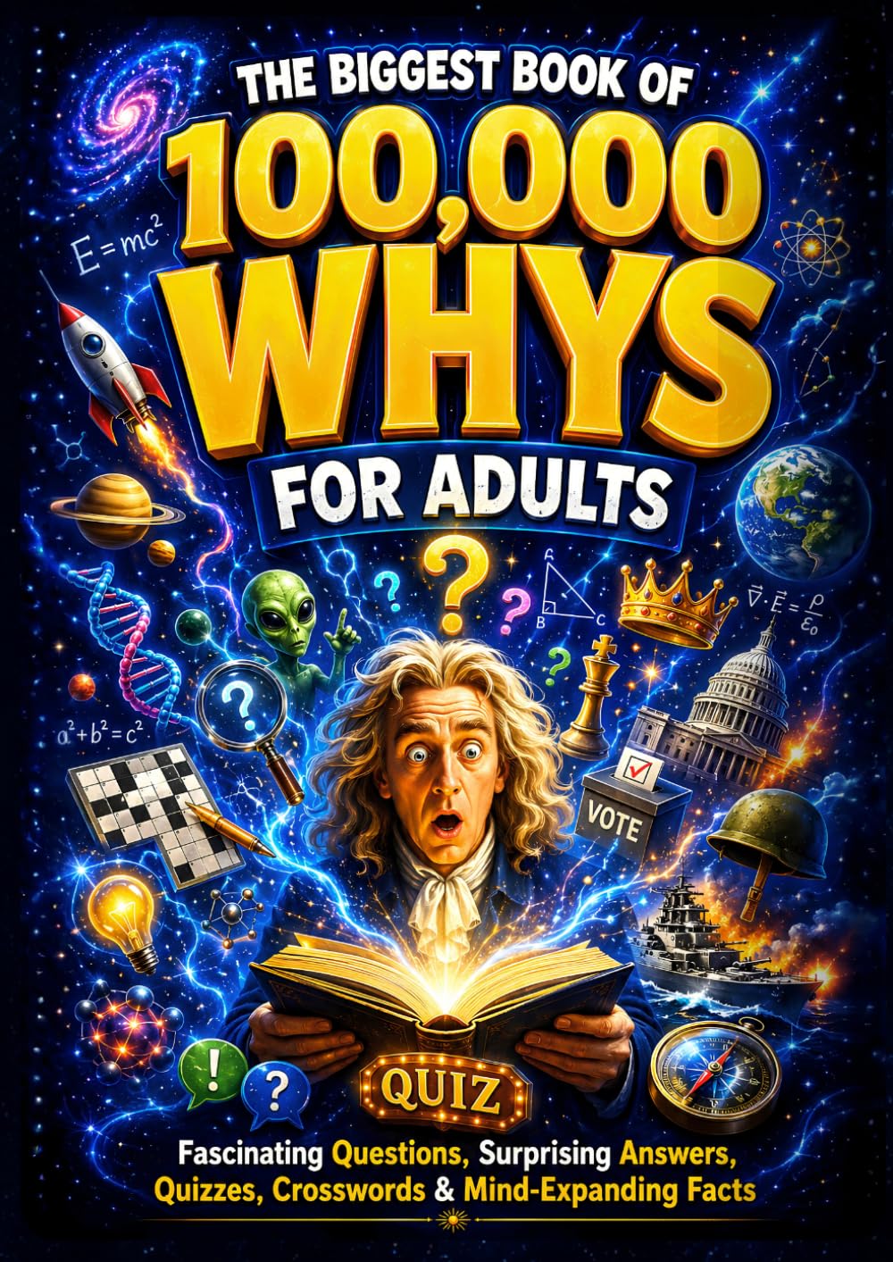 The Biggest Book of 100,000 Whys for Adults: Fascinating Questions, Surprising Answers, Quizzes, Crosswords, and Mind-Blowing Facts About Science, ... the Human Body, and Anything In Between