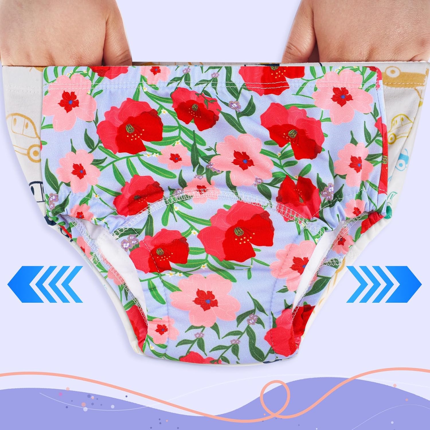 Max Shape 5 Pack Potty Training Underwear for Girls, Reusable Cotton Underwer, Baby and Toddler Girls Toilet Training Pants - Image 4