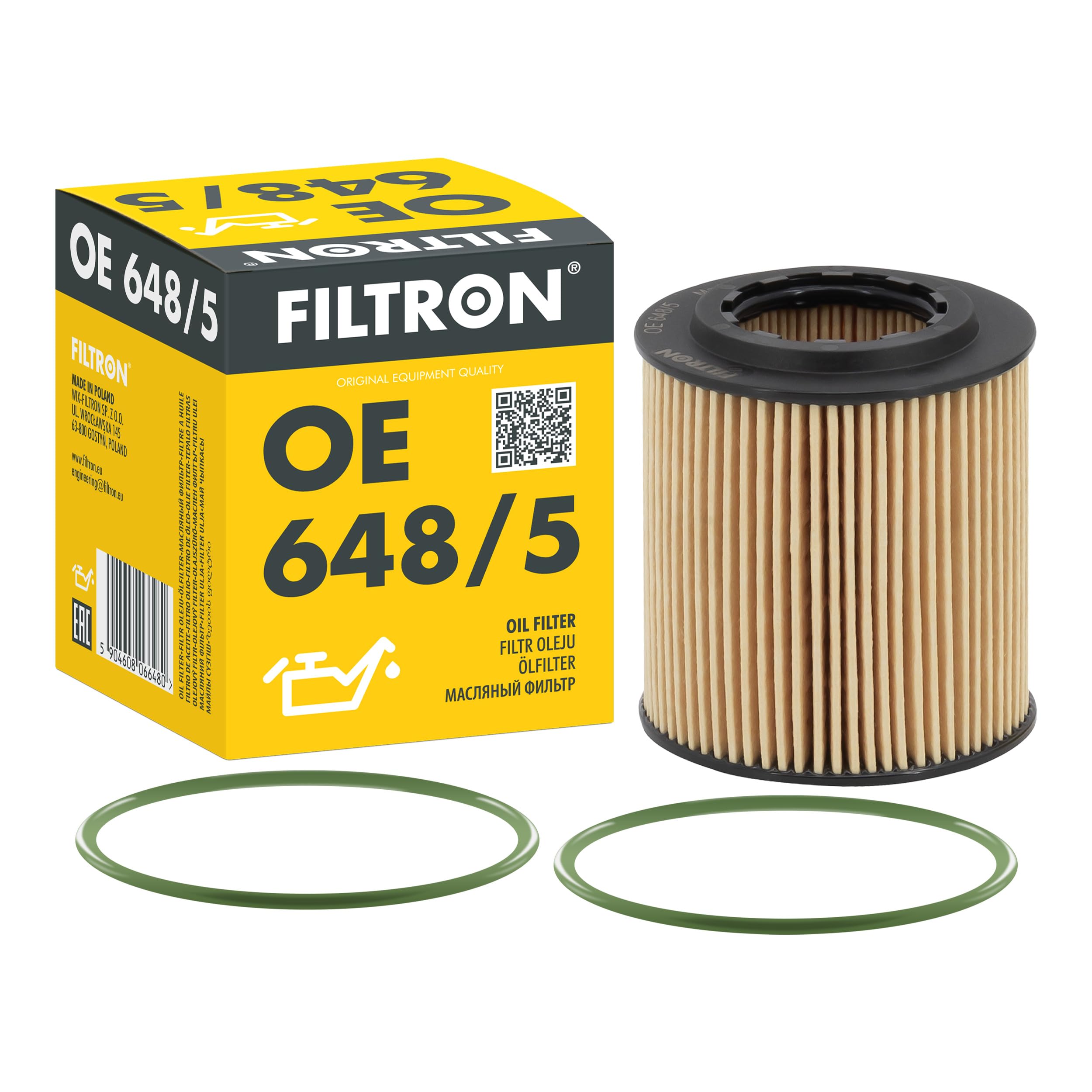 OE 648/5 FILTRON OIL FILTER FOR ALFA ROMEO CADILLAC FIAT OPEL SAAB SUZUKI VAUXHA