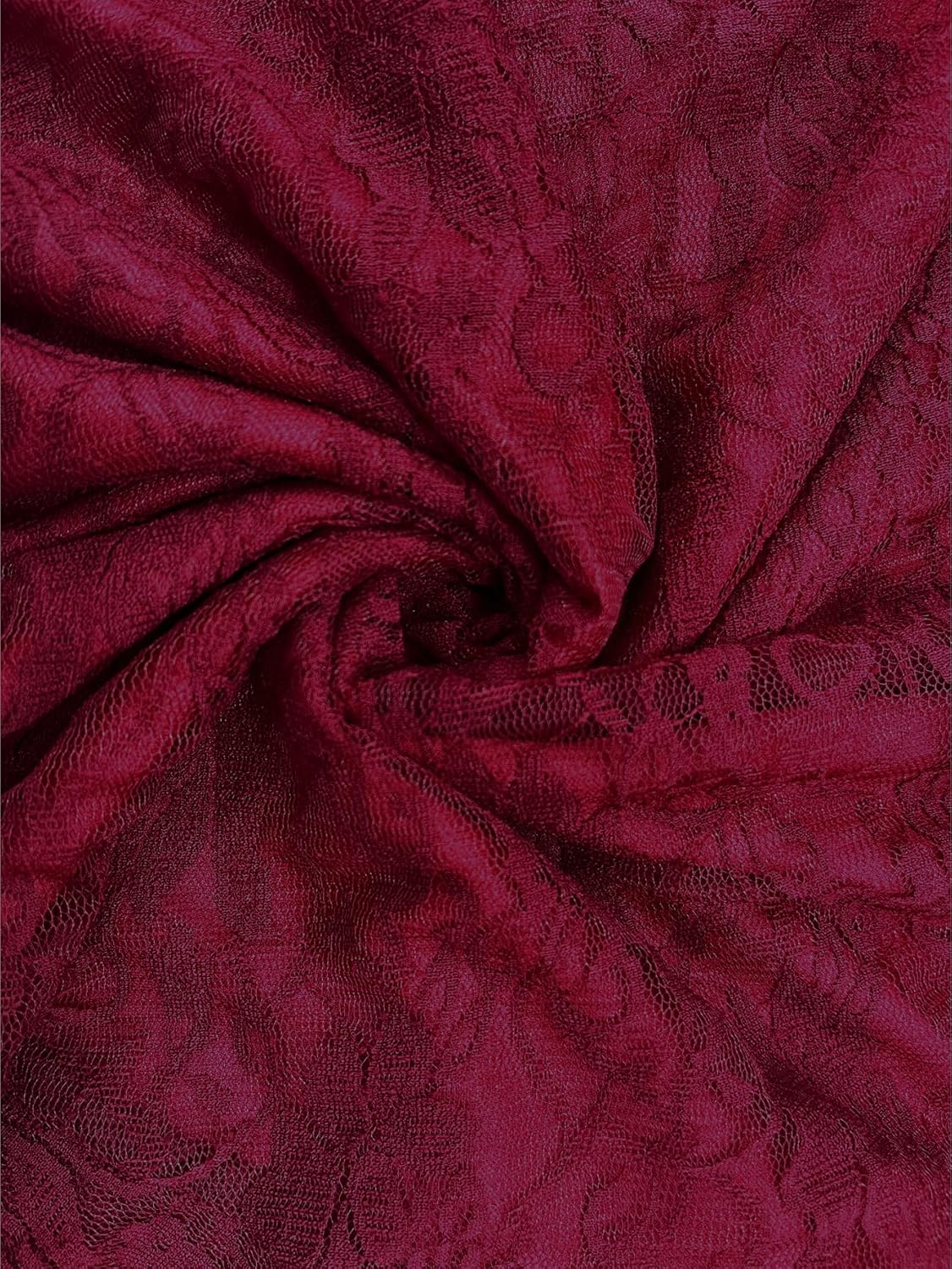 SCOMCHIC Womens Plus Size Wedding Guest Dress Formal Lace Wrap V Neck High Low Short Sleeve Cocktail Maxi Dresses XL-4XL - Image 4