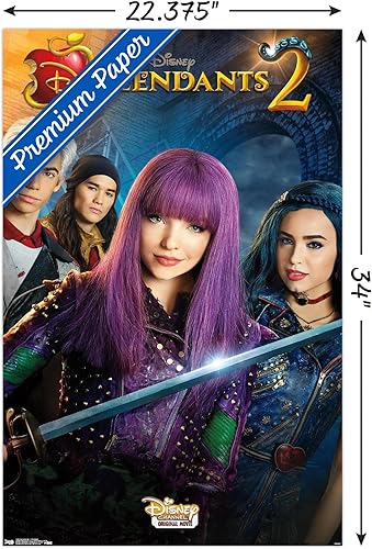 Vista 25 de Trends International Disney Descendants 2 - Póster de pared de una hoja, 22.375 x 34 pulgadas, versión sin marco