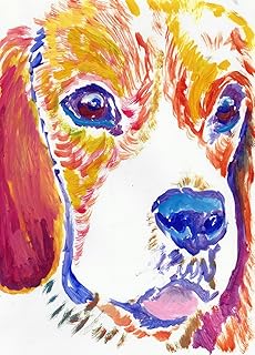 Beagle Puppy Wall Art Print, Colorful Beagle Art Print, Beagle Owner Gift, Beagle Dog Art, Dog Wall Art Print, Colorful Beagle Dog Painting Decor