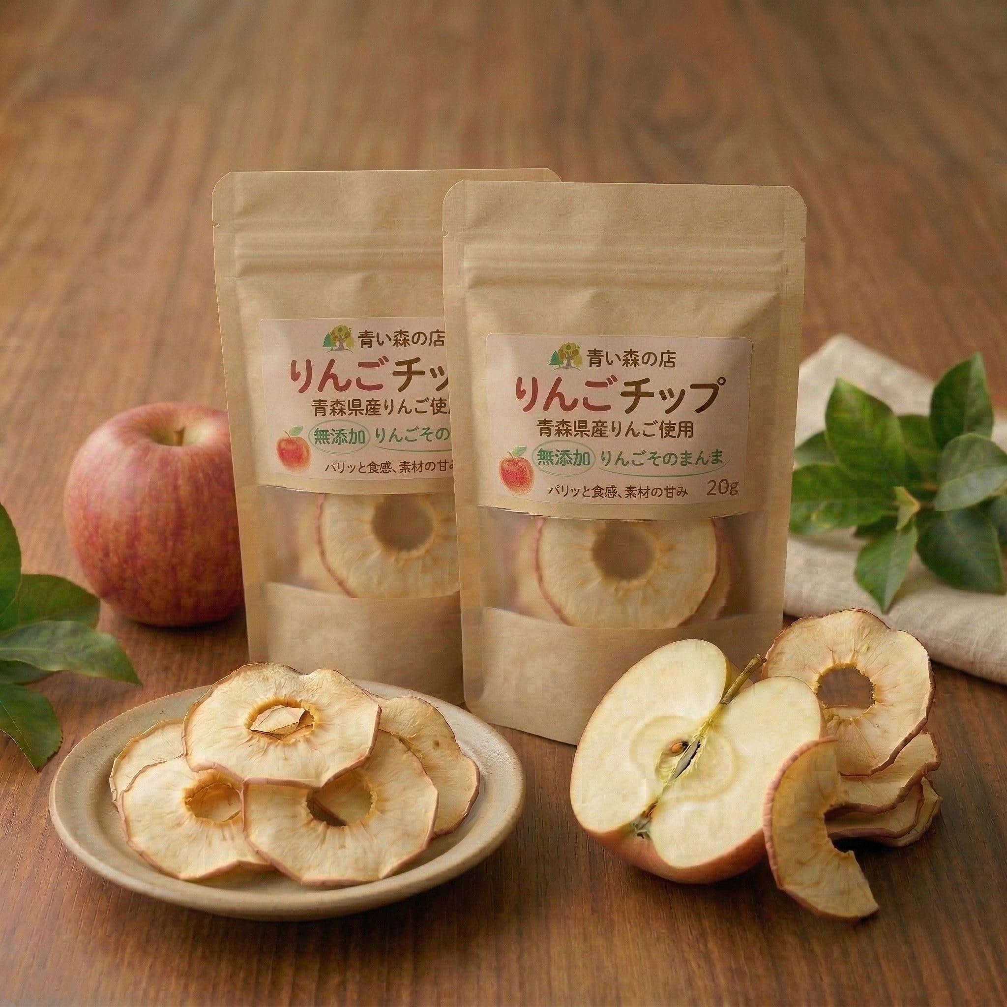 Amazon.co.jp: 青森県産りんご使用 無添加 りんごチップス 20g×2袋
