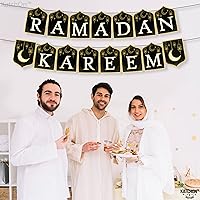Vista 7 de KatchOn, Ramadan Kareem Banner - 10 Feet, Black and Gold, Cardstock, Rectangular