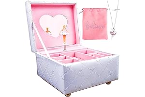 Hapinest Musical Ballerina Jewelry Box with Necklace: A Twirling Delight for Young Ballerinas