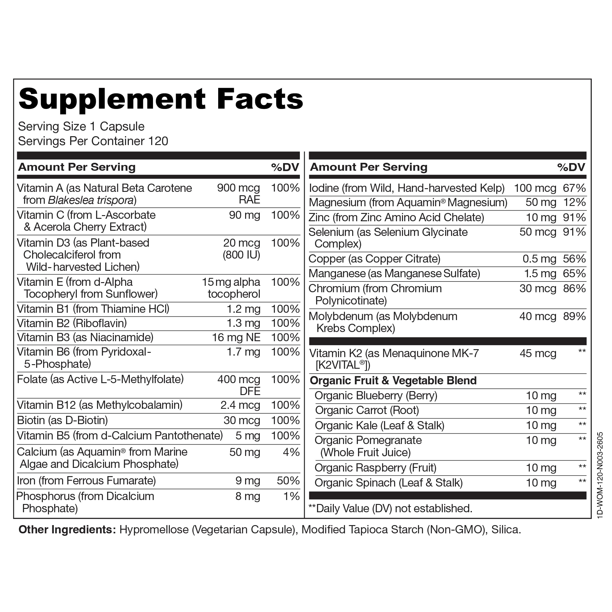 NATURELO One Daily Multivitamin for Women w/Vitamin B12, 120 Count — Amazon image 3