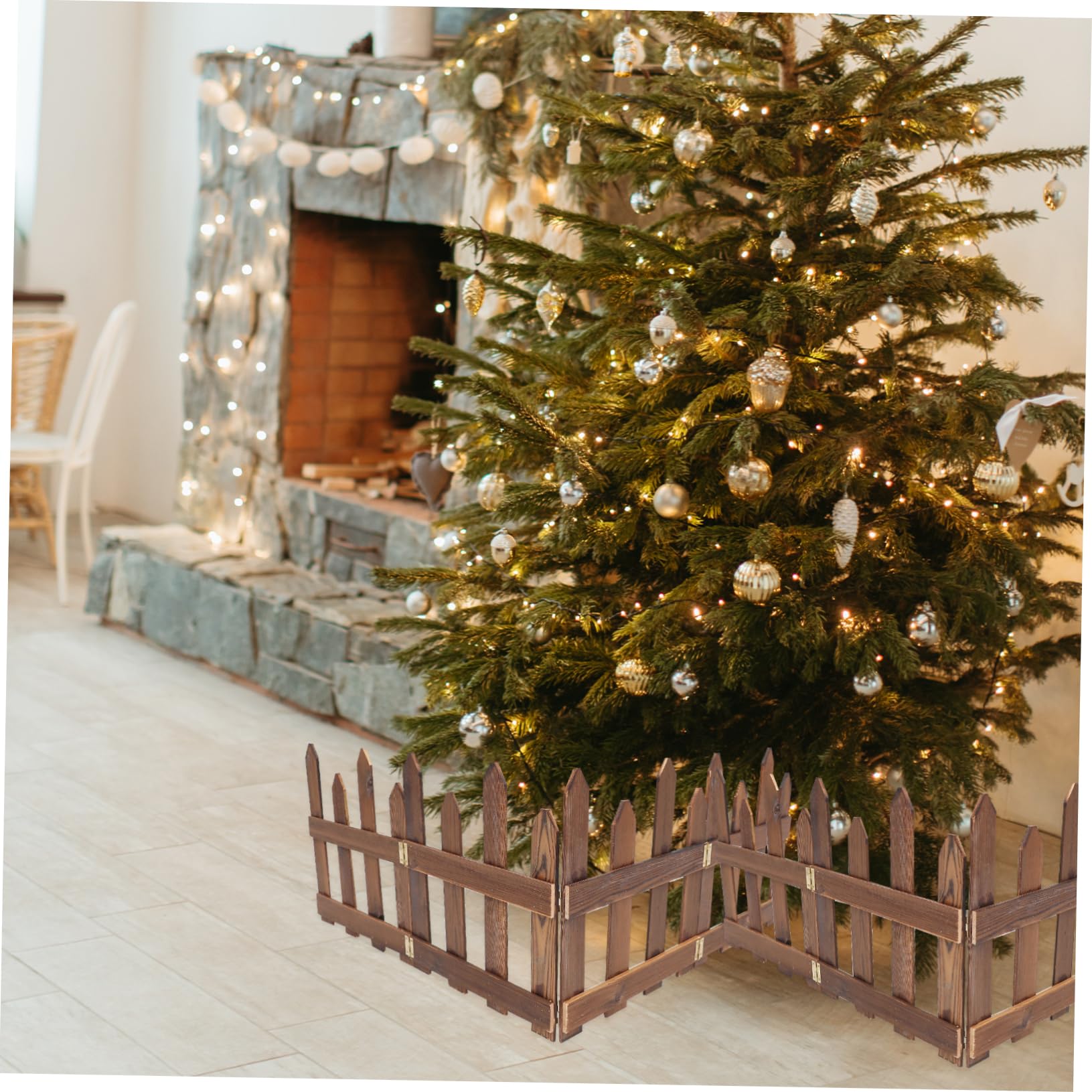 BESPORTBLE 1 Pc clôture de noël Jardin clôture palissade grillage jardin clôture jardin claustra bois exterieur décor clôtures en bois de cour extérieure clôture en bois de la cour légume