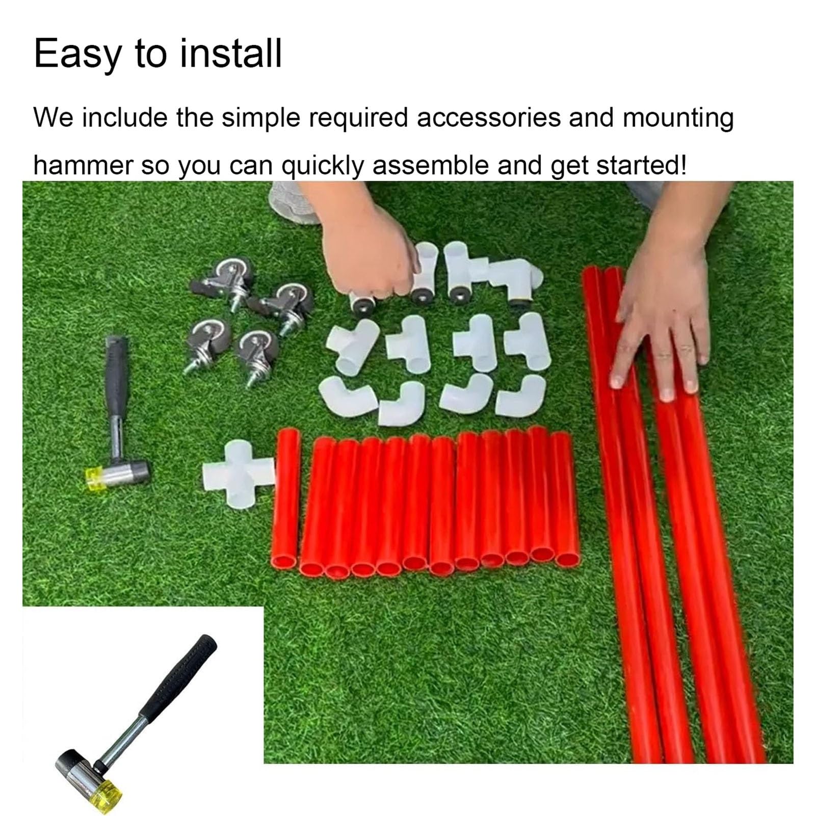Hula Hoop Aufbewahrungsregal mit Rädern, Rollgerätehalter Ständer, Gym Hoops Display Cart für PE-Klassen