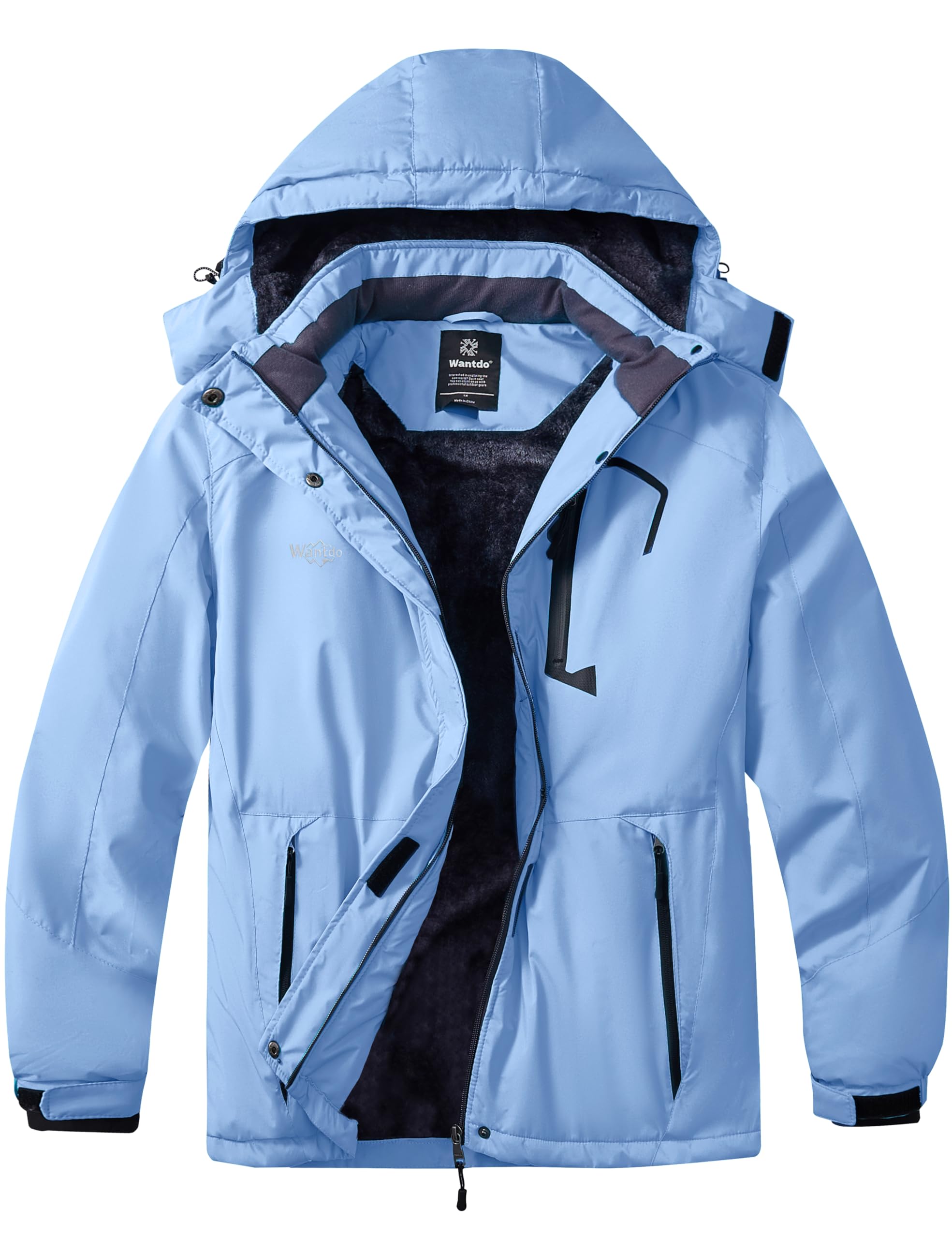 wantdo Women's Plus Size Ski Jacket