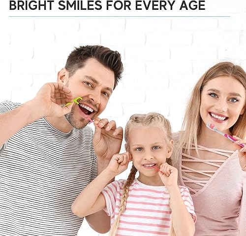 Miniatura 6 de Púas de hilo dental listas para viajar, paquete a granel de 150 hilos dentales, suaves, fuertes y resistentes a las roturas, más suave que los hilos