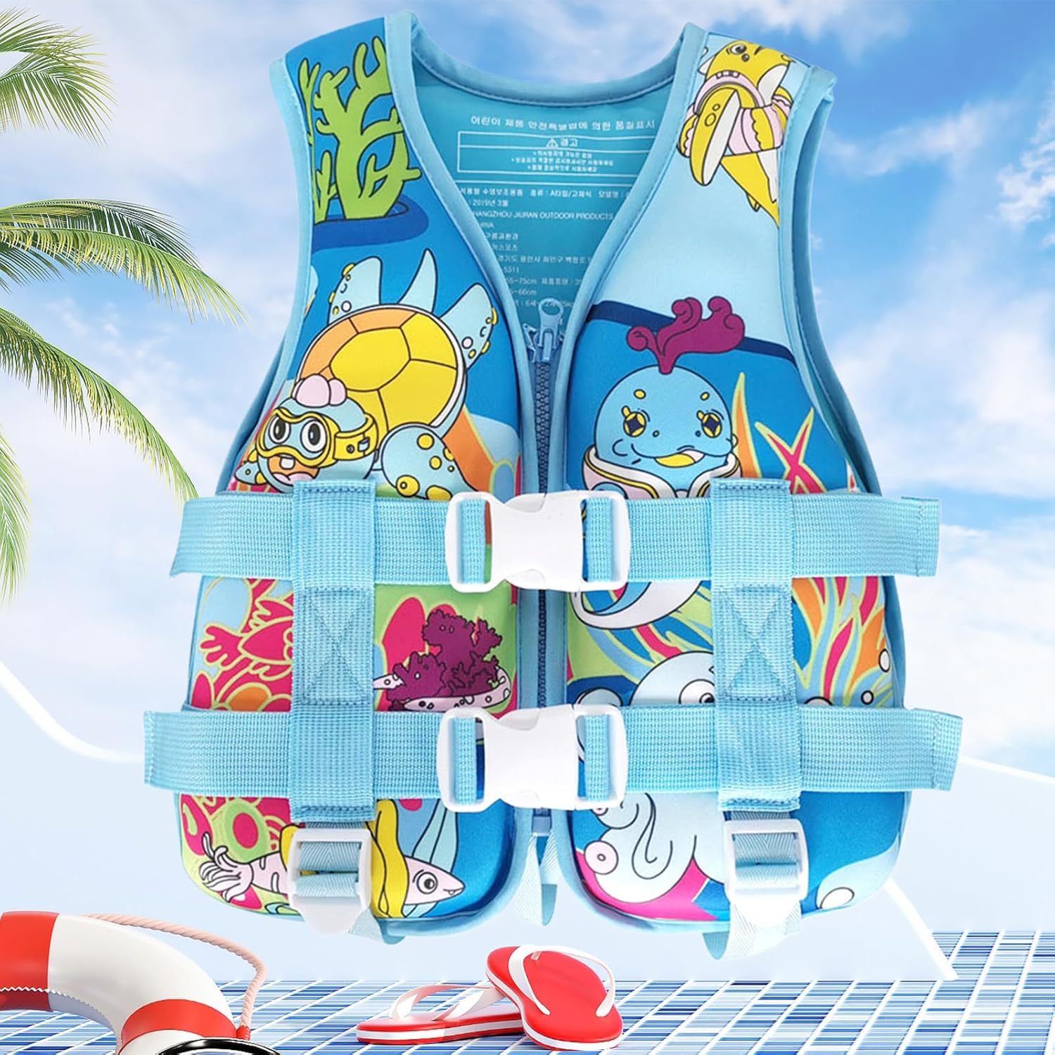 Float Vest, Swimming Learning Float Vest Lightweight Boys Girls Swim Wear Water Toys, for School Gym Vacation Activities Pool Safety