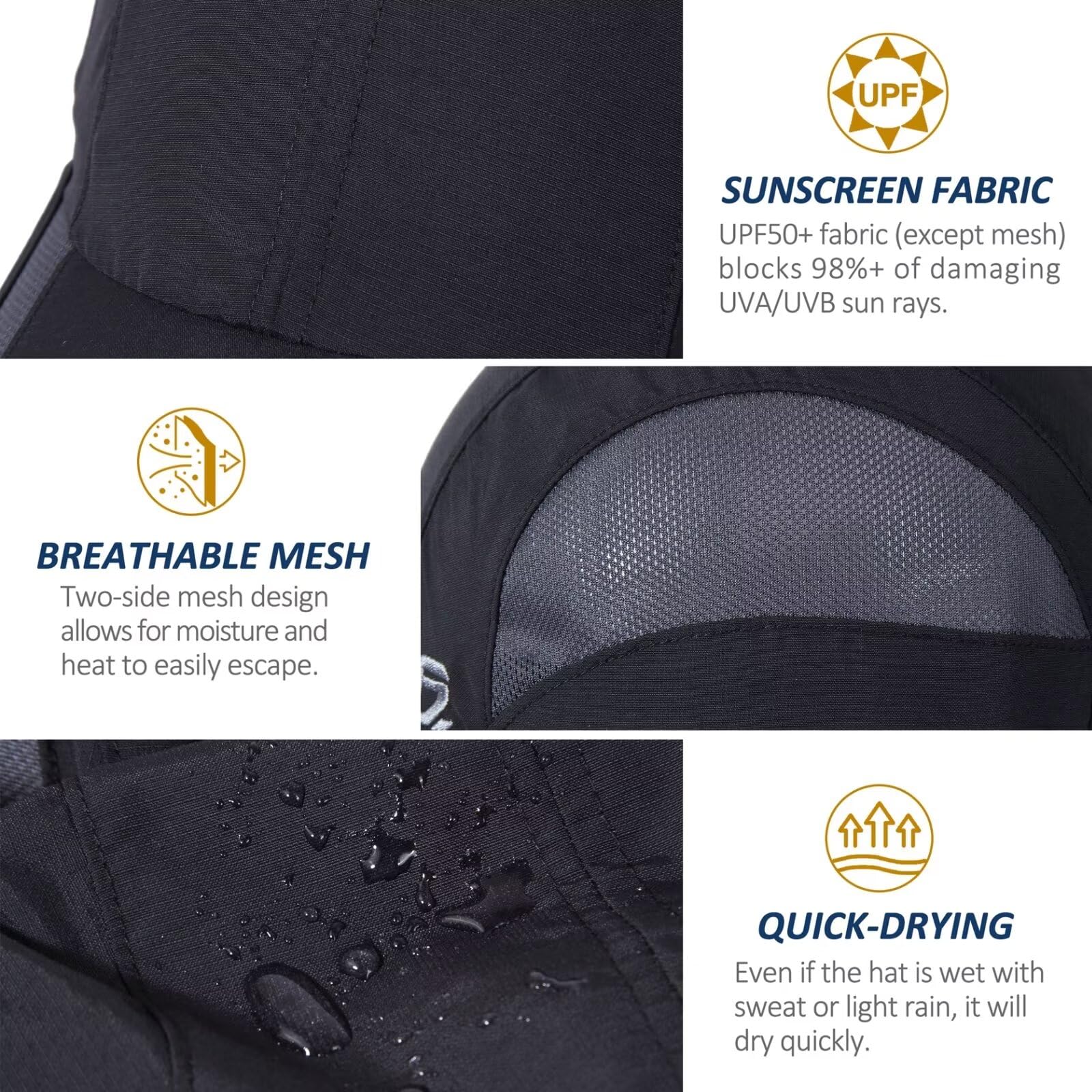 GADIEMKENSD Ad Asciugatura Rapida Traspirante Outdoor Berretto Corsa