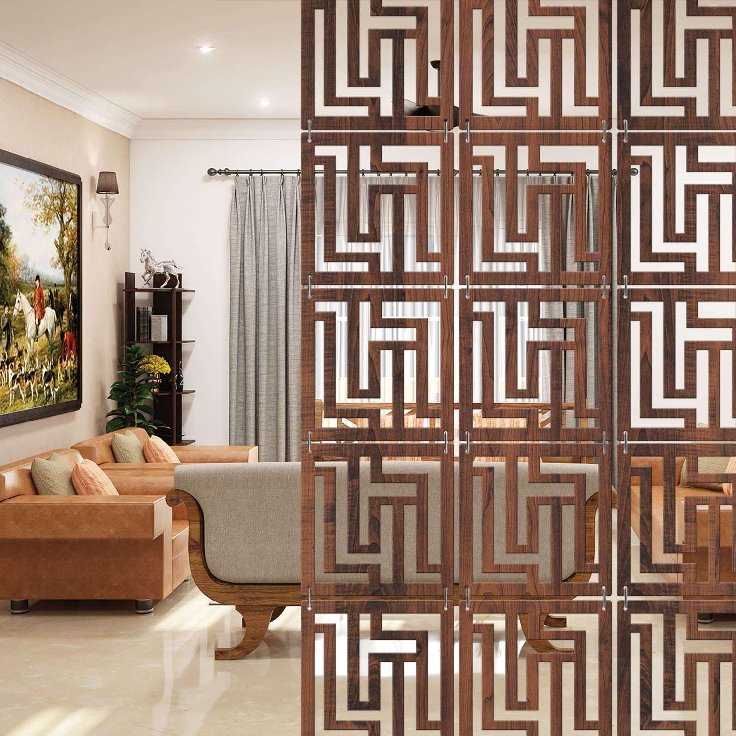 RANDOM Room Partitions Hanging Room DIY Divider Panel Modern Hanging Screen Partition for Decorating Bedding, Dining, Study and Living Room (RSD-4064)-image-41
