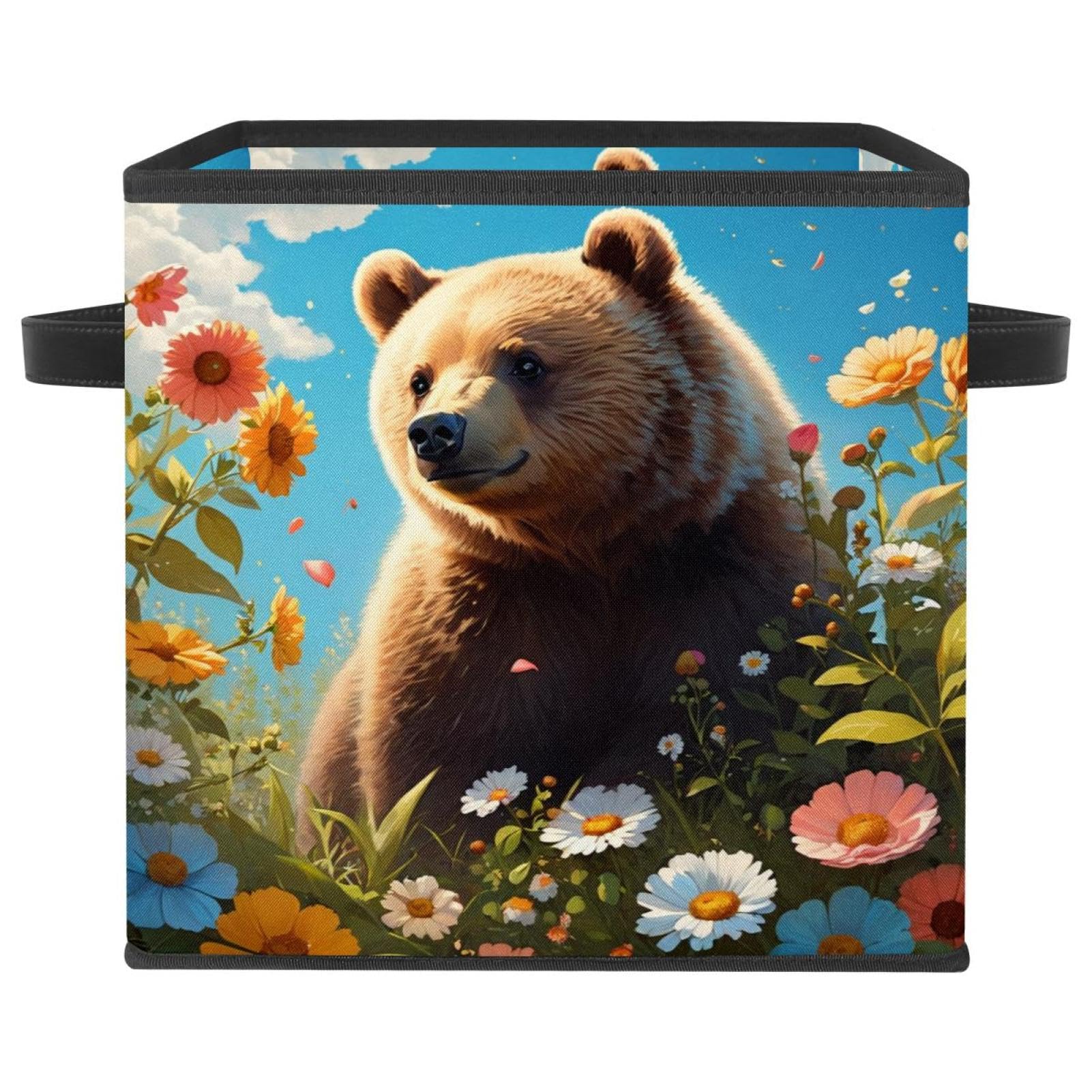 Panier de rangement durable avec poignées en cuir et finitions soignées