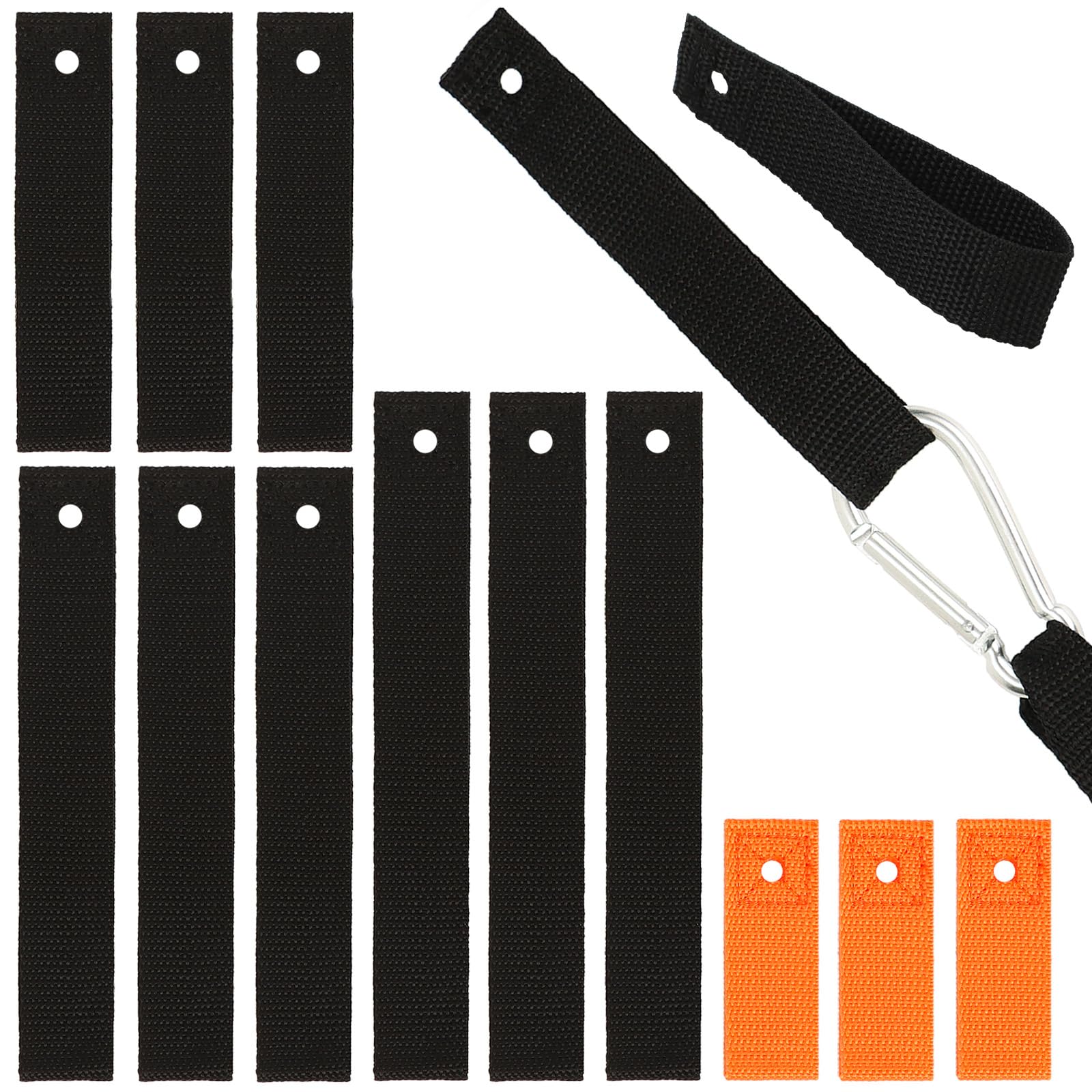 WUBOECE 12PCS Soft Loops Jet Ski Anchor Points Accessories, Quick & Secure Anchor Points for Docking Bumpers & Fenders, Anchoring Lines & Bungee Dock Rope, Connection PWC Accessories 4 Assorted Sizes