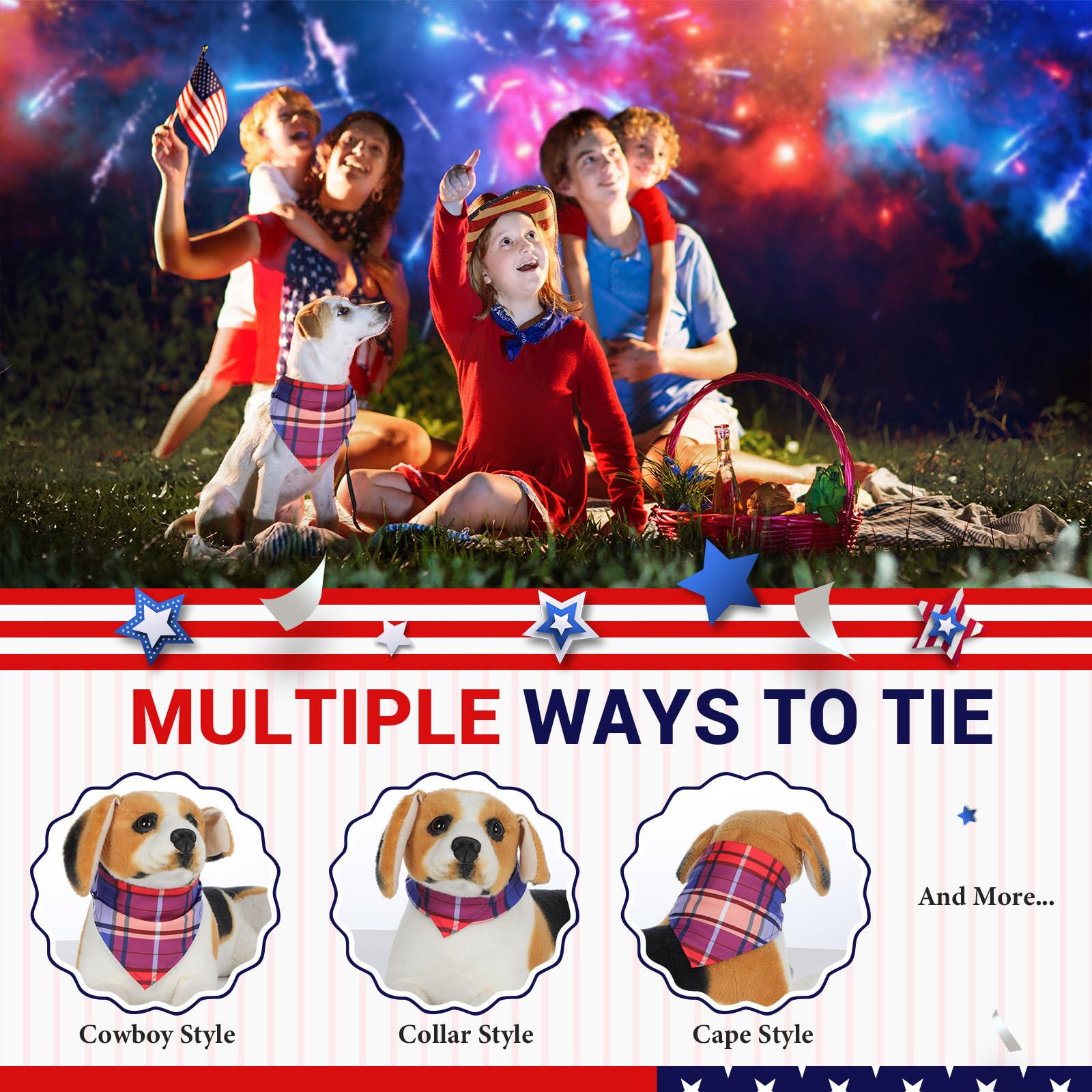 Geyoga 60 bandane per cani a quadri per animali domestici, bavaglini per cuccioli, bandana, regolabili, lavabili, accessori per costumi per animali domestici, forniture per gatti e cani di piccola e