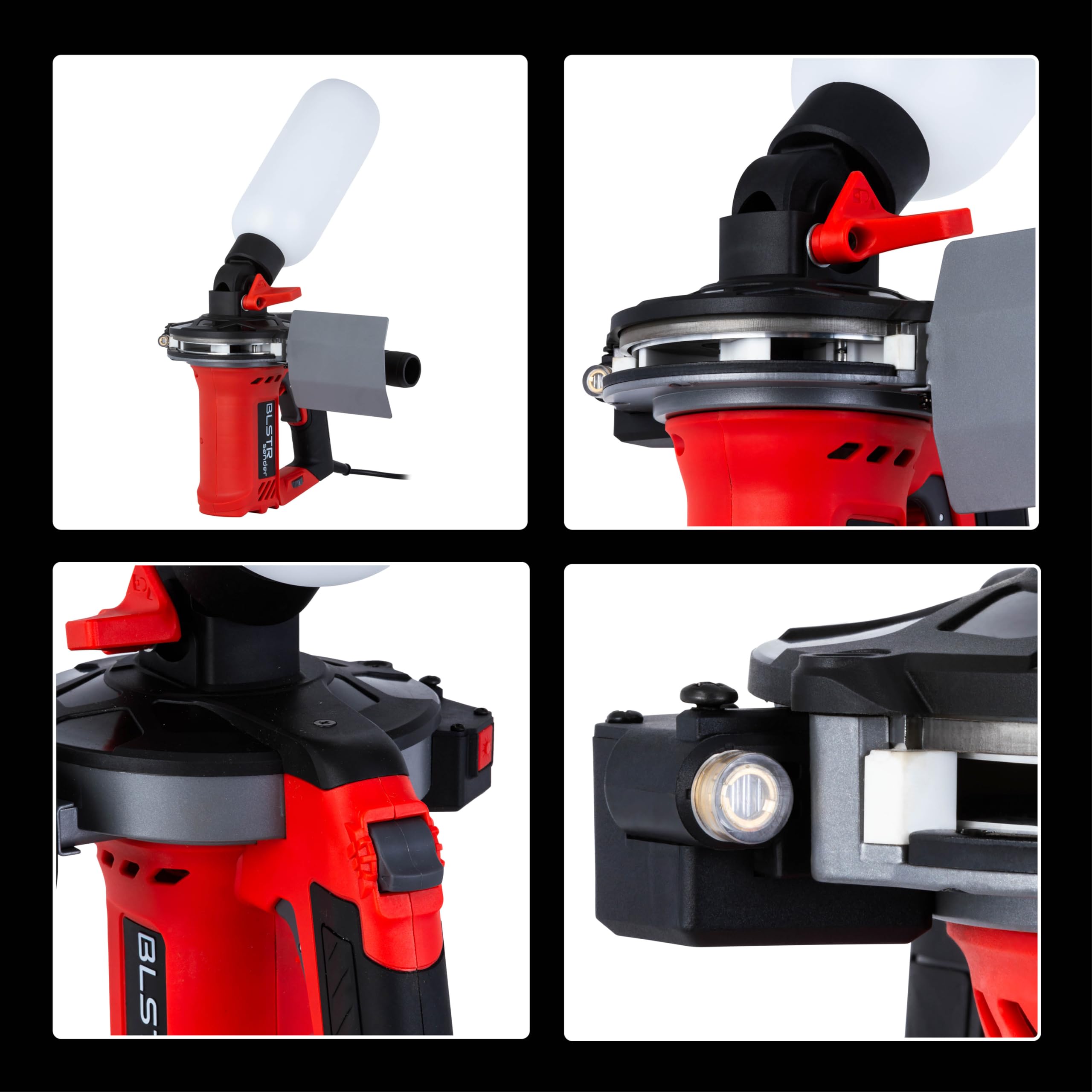 Sabbiatrice portatile manuale, senza compressore – per metallo, legno e vetro – disco in ceramica – puntatore laser per levigatura di precisione – compatibile con Sand 0,2–0,5 mm